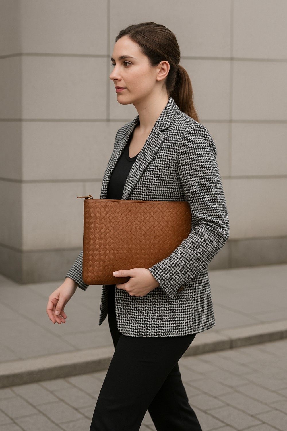 Lizy's Clutch Beyaz Portföy El Makyaj Çantası görsel 4