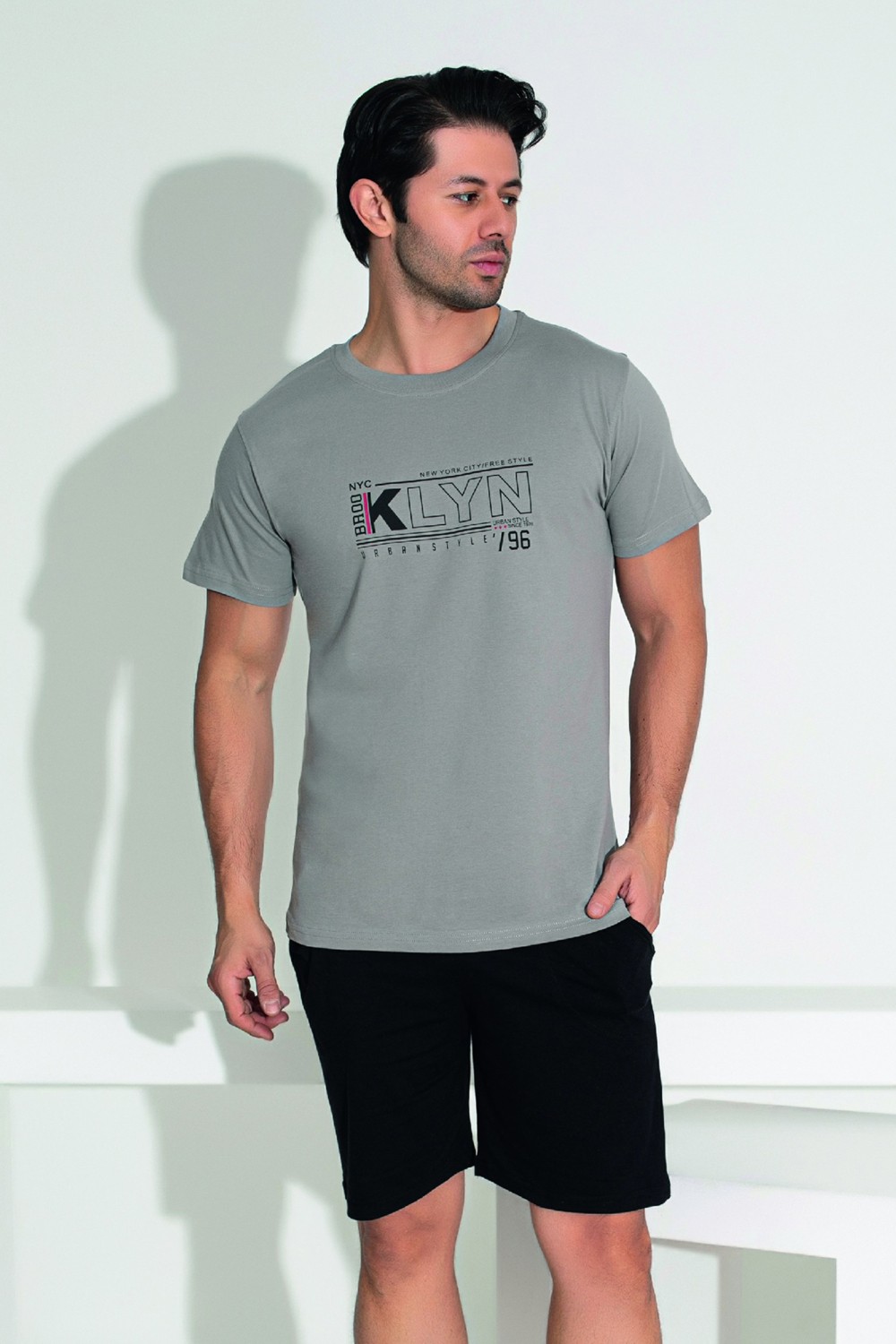 Remsa Erkek Şort Tshirt Pijama Takımı 25258 Lacivert görsel 5