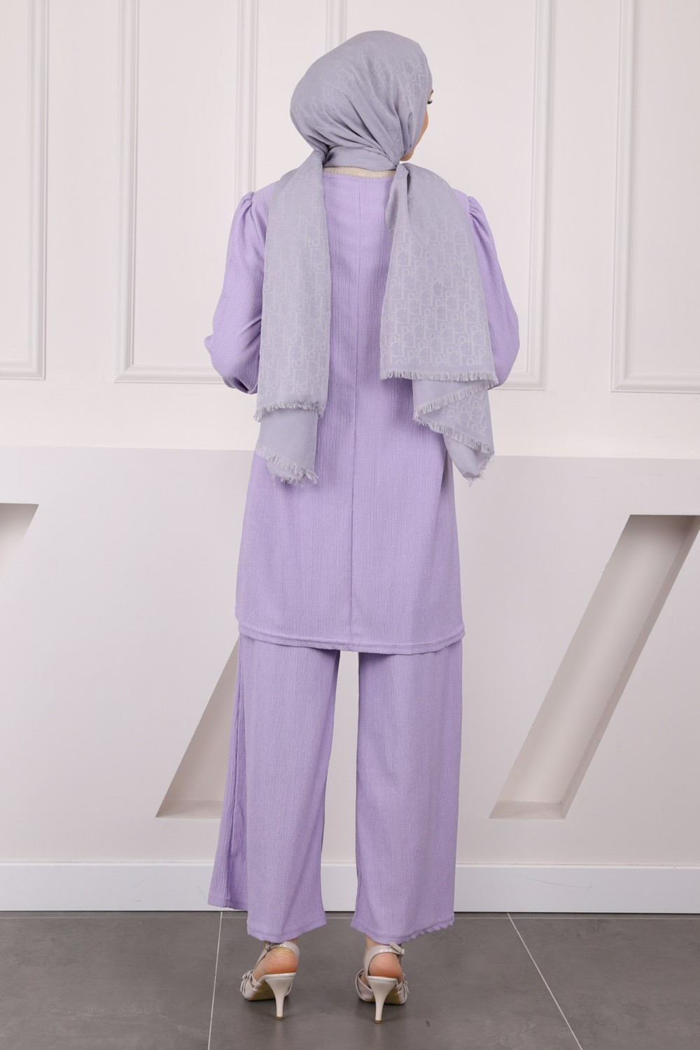 İmaj Butik Kadın Çağla Renkli Tunik Pantolonlu Takım Dokuma Kumaş ile Modern Stil Sunuyor görsel 7