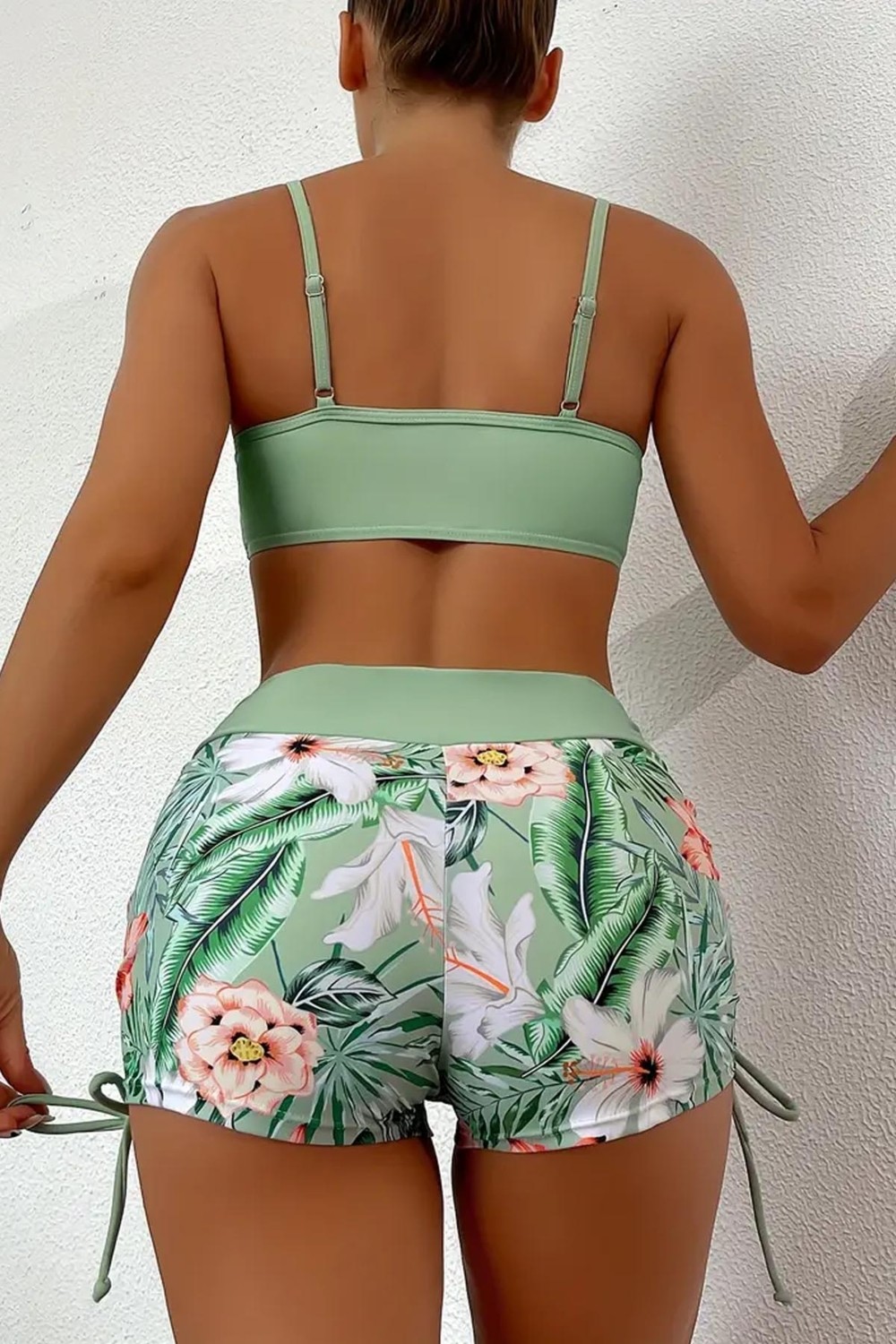 Angelsin Büzgü Ayarlı Baskılı Bikini Takımı görsel 2