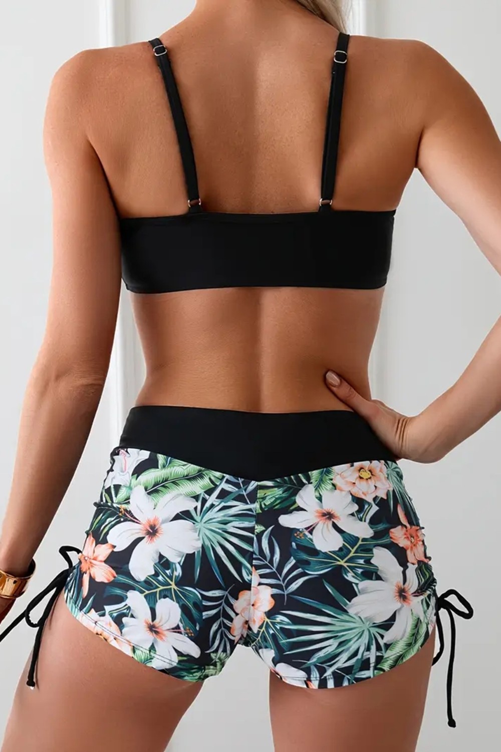 Angelsin Büzgü Ayarlı Baskılı Bikini Takımı görsel 8
