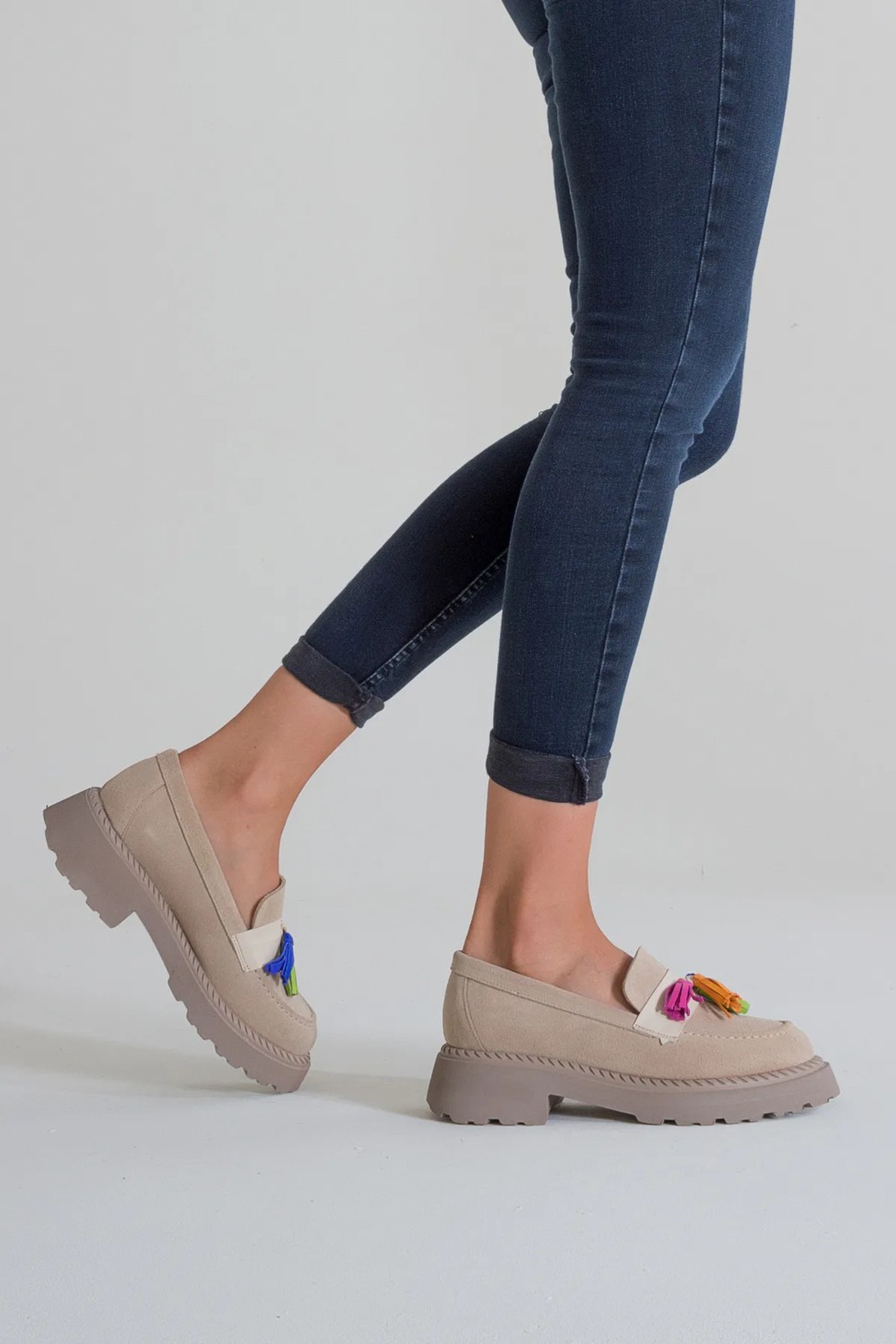 İnyola Shoes Kadın Hakiki Deri Püsküllü Oxford Ayakkabı 4034