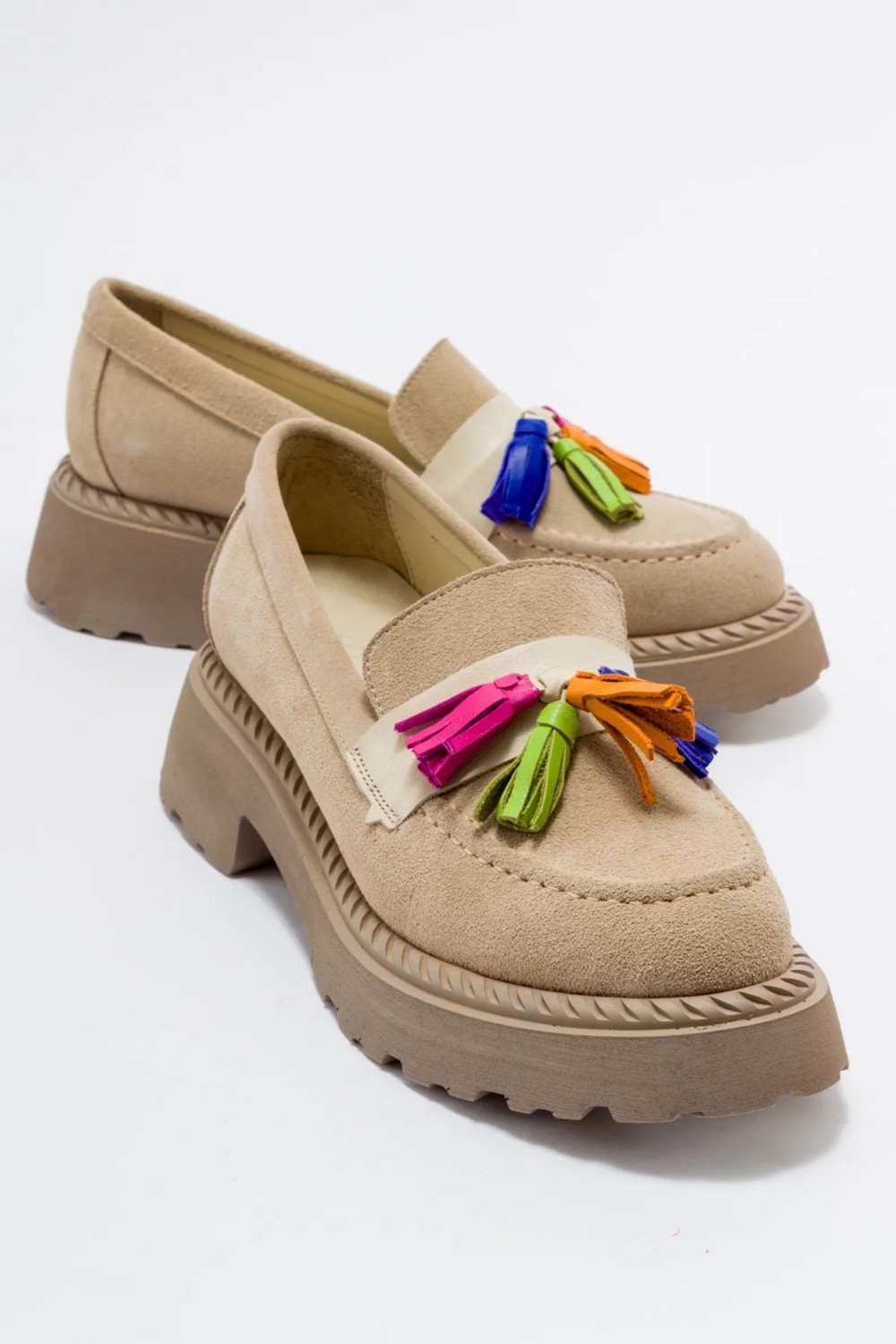 İnyola Shoes Kadın Hakiki Deri Püsküllü Oxford Ayakkabı 4034 görsel 3
