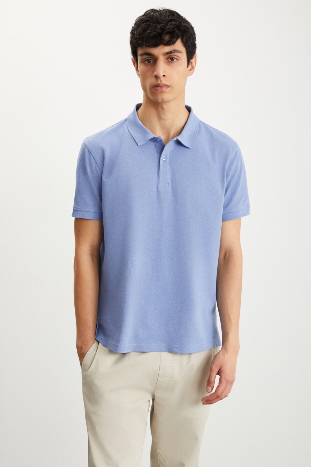 Grimelange Tarnex Erkek %100 Pamuk Kısa Kollu Regular Fit Yeşil Polo Yaka T-shirt görsel 2