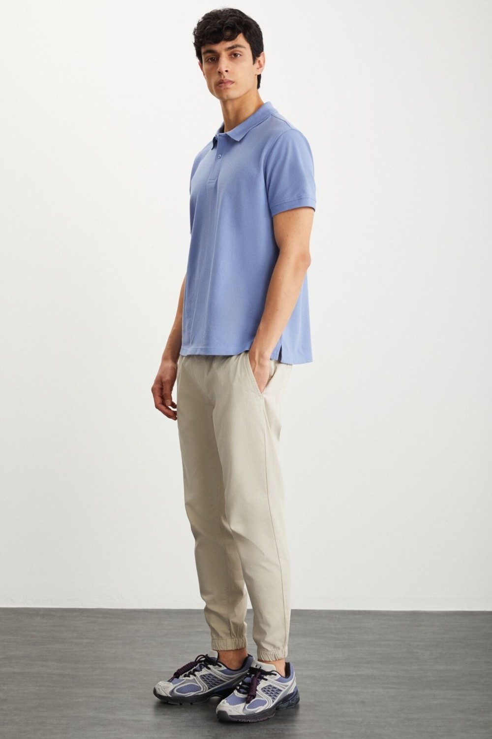 Grimelange Tarnex Erkek %100 Pamuk Kısa Kollu Regular Fit Yeşil Polo Yaka T-shirt görsel 3