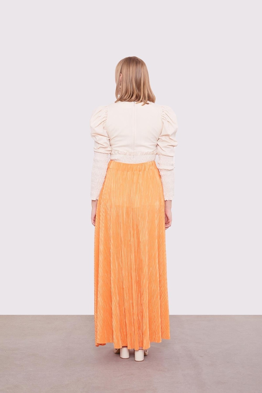 Lêvi D'or Oranj Pileli Etek görsel 5