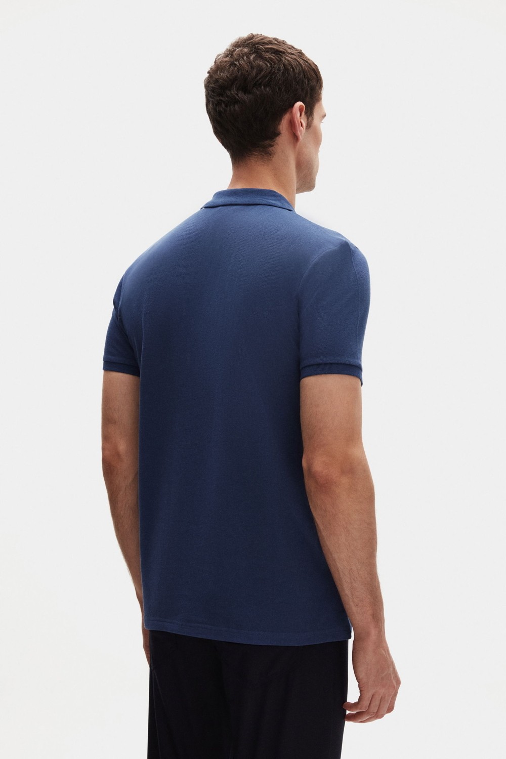 D'S Damat Regular Fit Vizon Pike Dokulu %100 Pamuk Kıvrılmaz Polo Yaka Nakışlı T-shirt 4HC14ORT51000 görsel 8