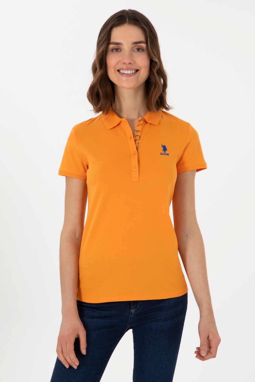U.S. Polo Assn. Kadın Lila Basic Polo Yaka Tişört 50300896-VR034