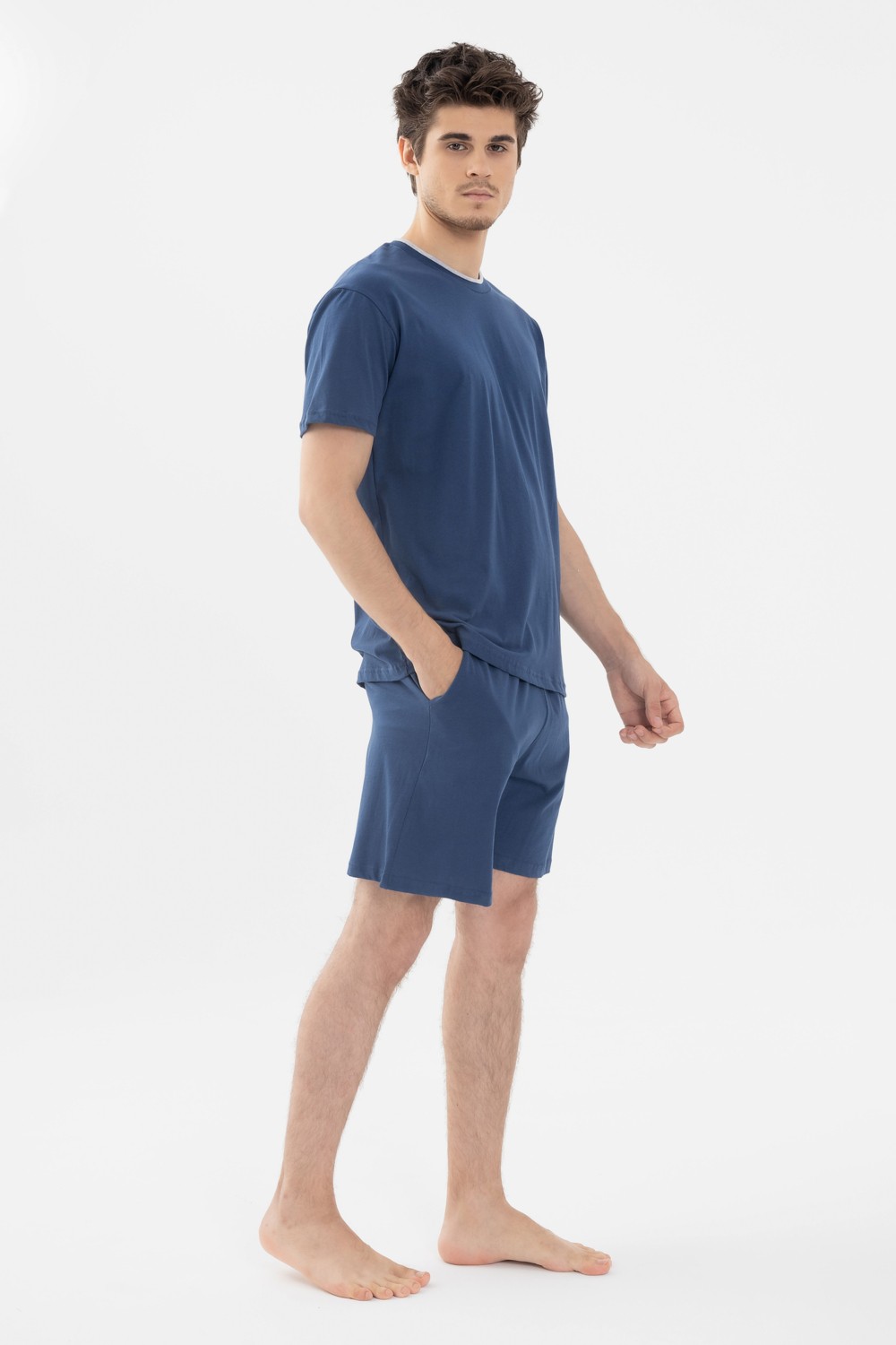 Koza İç Giyim Erkek Double Yaka Şortlu Pijama Takımı