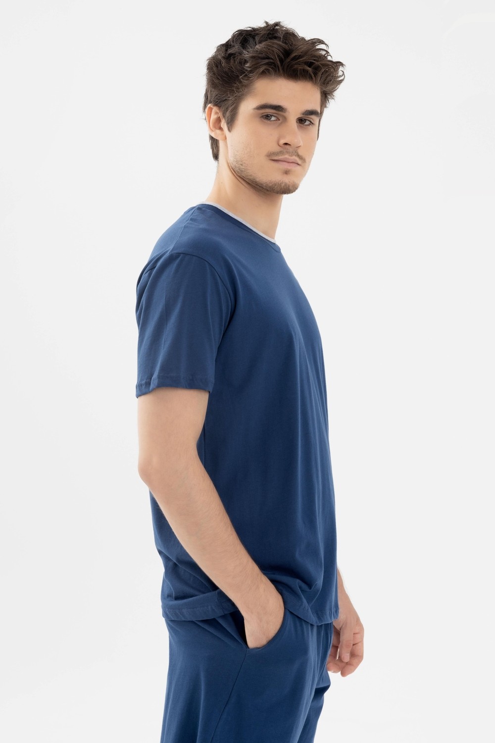 Koza İç Giyim Erkek Double Yaka Şortlu Pijama Takımı görsel 5