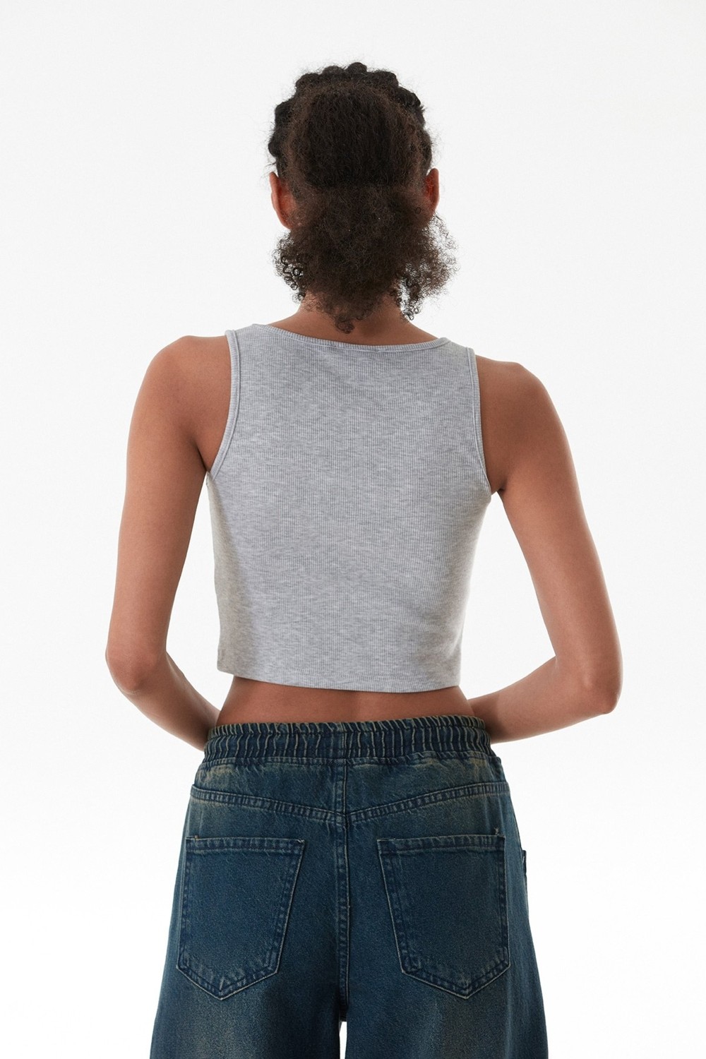 FullaModa Basic Fitilli Halter Yaka Modal Body görsel 5