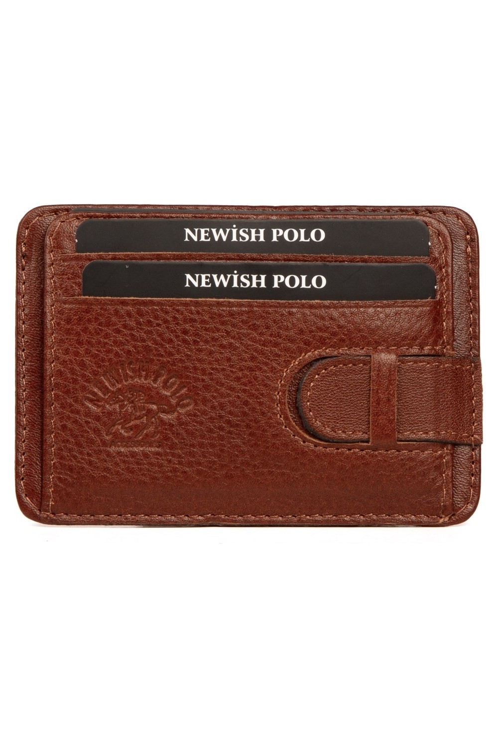 Newish Polo Erkek Hakiki Deri Cüzdan ve Kartlık, newpolo182 - Kahverengi görsel 4