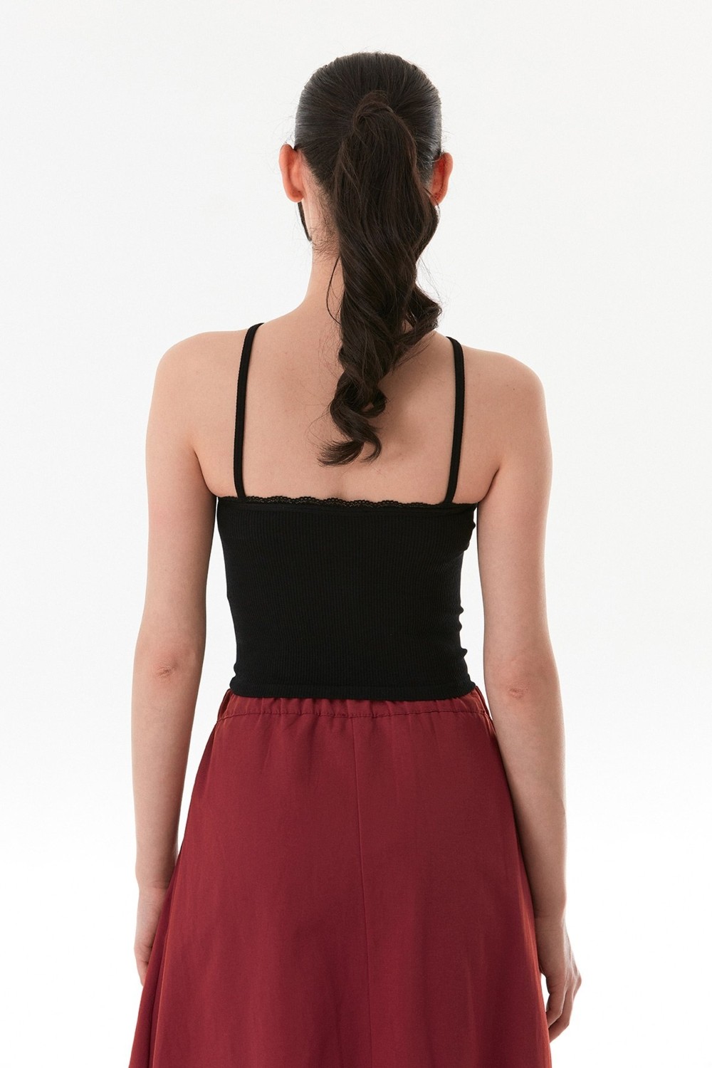 FullaModa Fitilli Çapraz Askılı Crop Body görsel 8