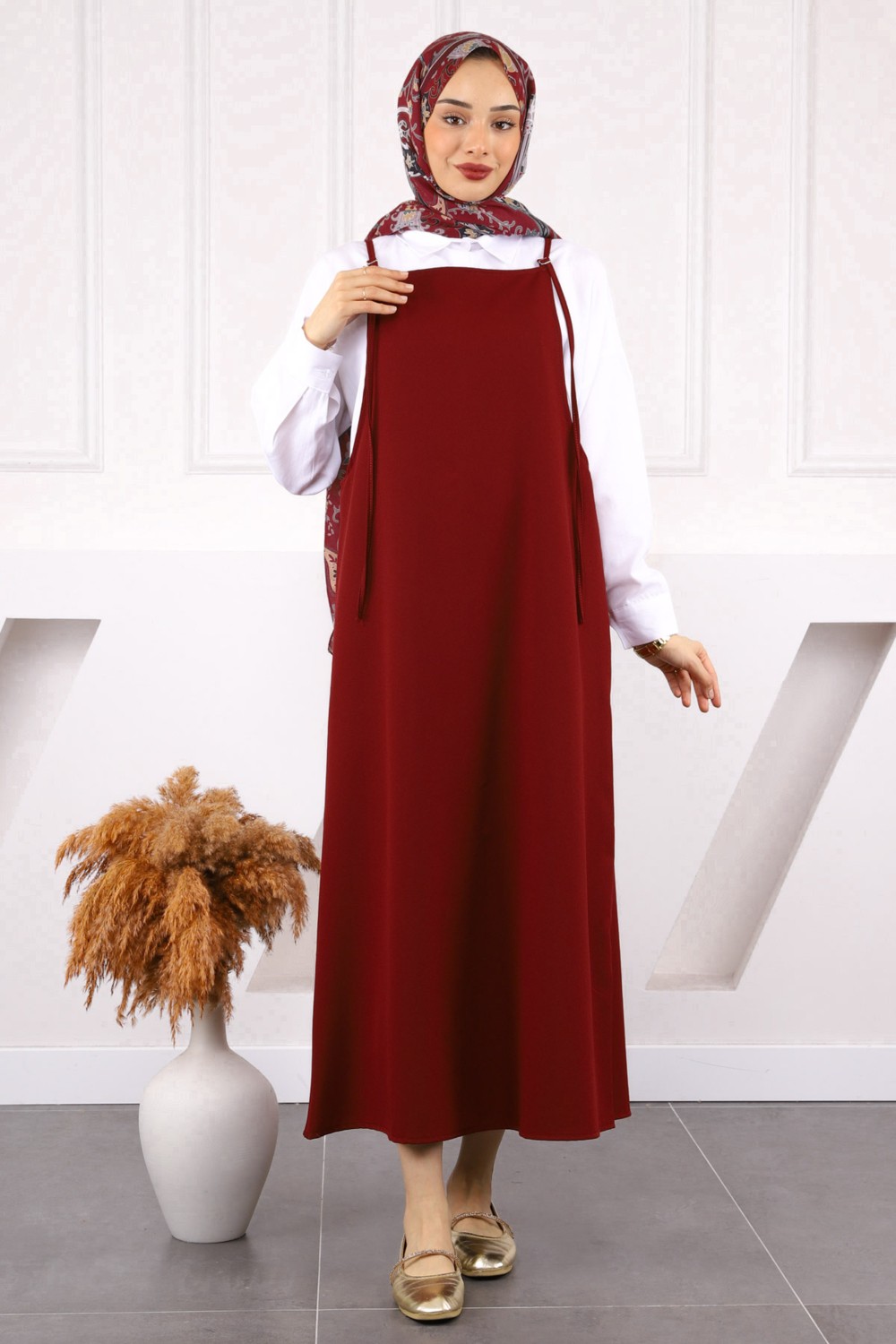 İmaj Butik Mürdüm Ip Askılı Jile görsel 5