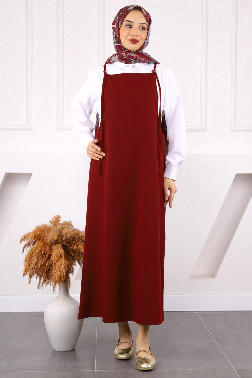 İmaj Butik Mürdüm Ip Askılı Jile görsel 6