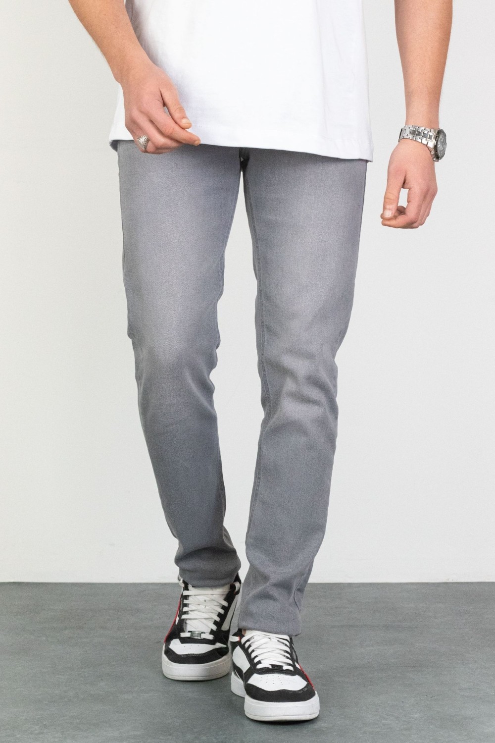 Halat's Erkek Gri Regular Fit Likralı Jean Kot Pantolon HENRY