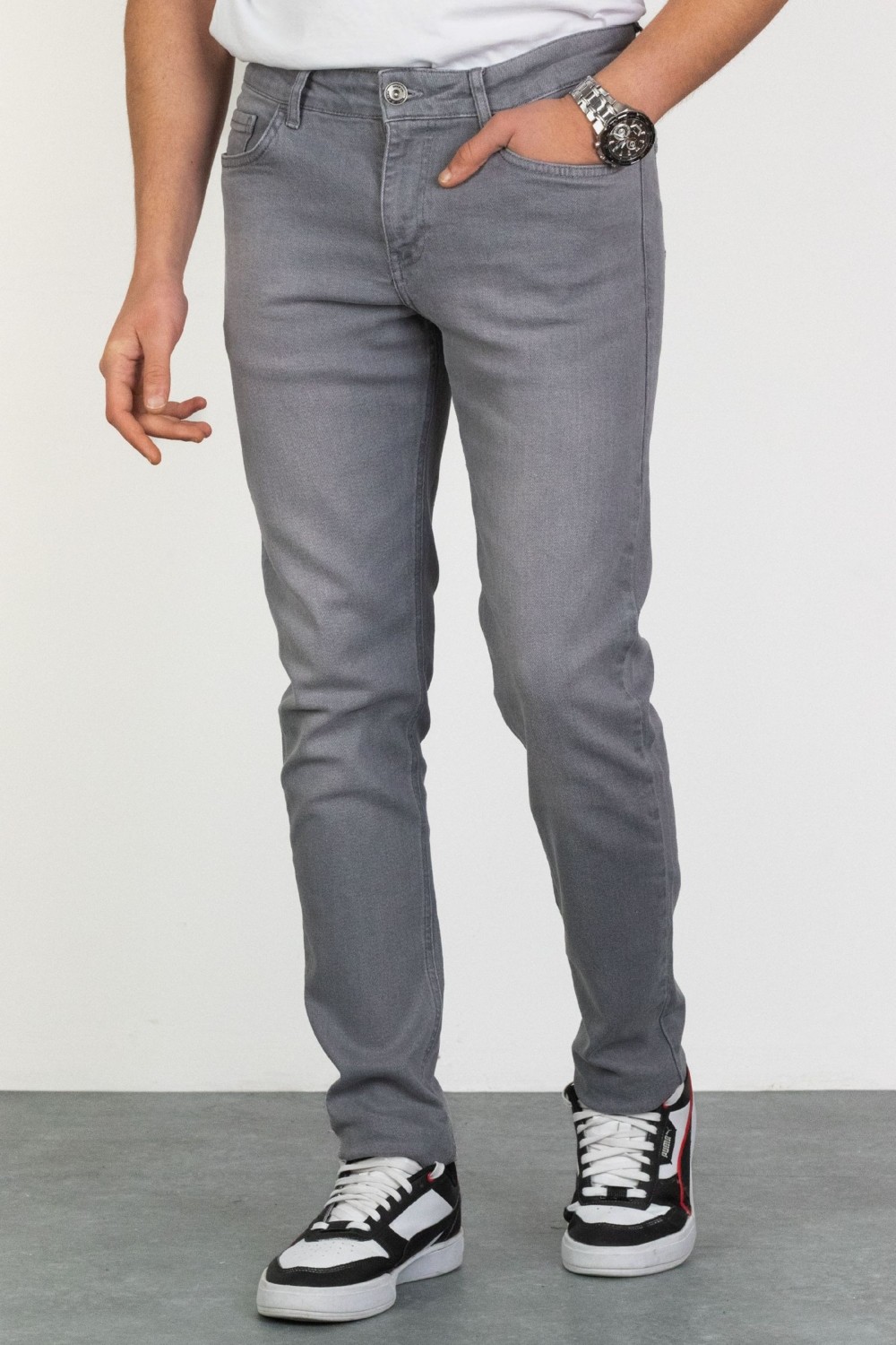 Halat's Erkek Gri Regular Fit Likralı Jean Kot Pantolon HENRY görsel 3