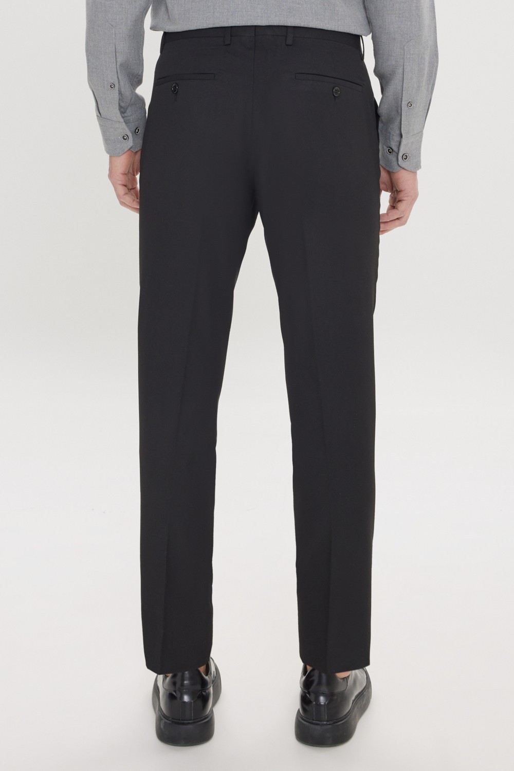Altınyıldız Classics Erkek Siyah Slim Fit Dar Kesim Esnek Klasik Pantolon görsel 5