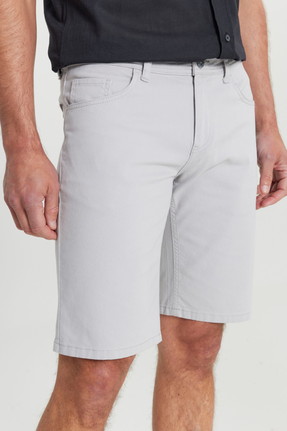 Altınyıldız Classics Erkek Taş Slim Fit Dar Kesim Armürlü %100 Pamuk Casual Chino Şort görsel 5