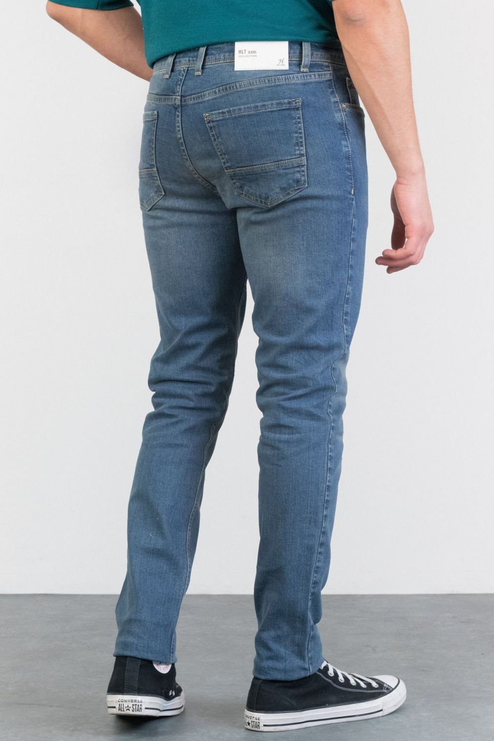 Hlt Jeans Erkek Açık Mavi Taşlamalı Slim Fit Denim Jeans Kot Pantolon Hlthe001943a görsel 6
