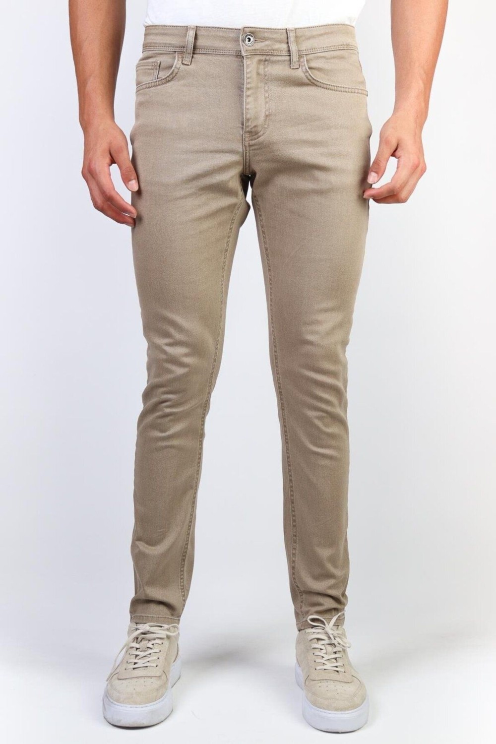 Hlt Jeans Erkek Bej Slim Fit Esnek Likralı Jean Kot Pantolon Hlthe001966 görsel 2