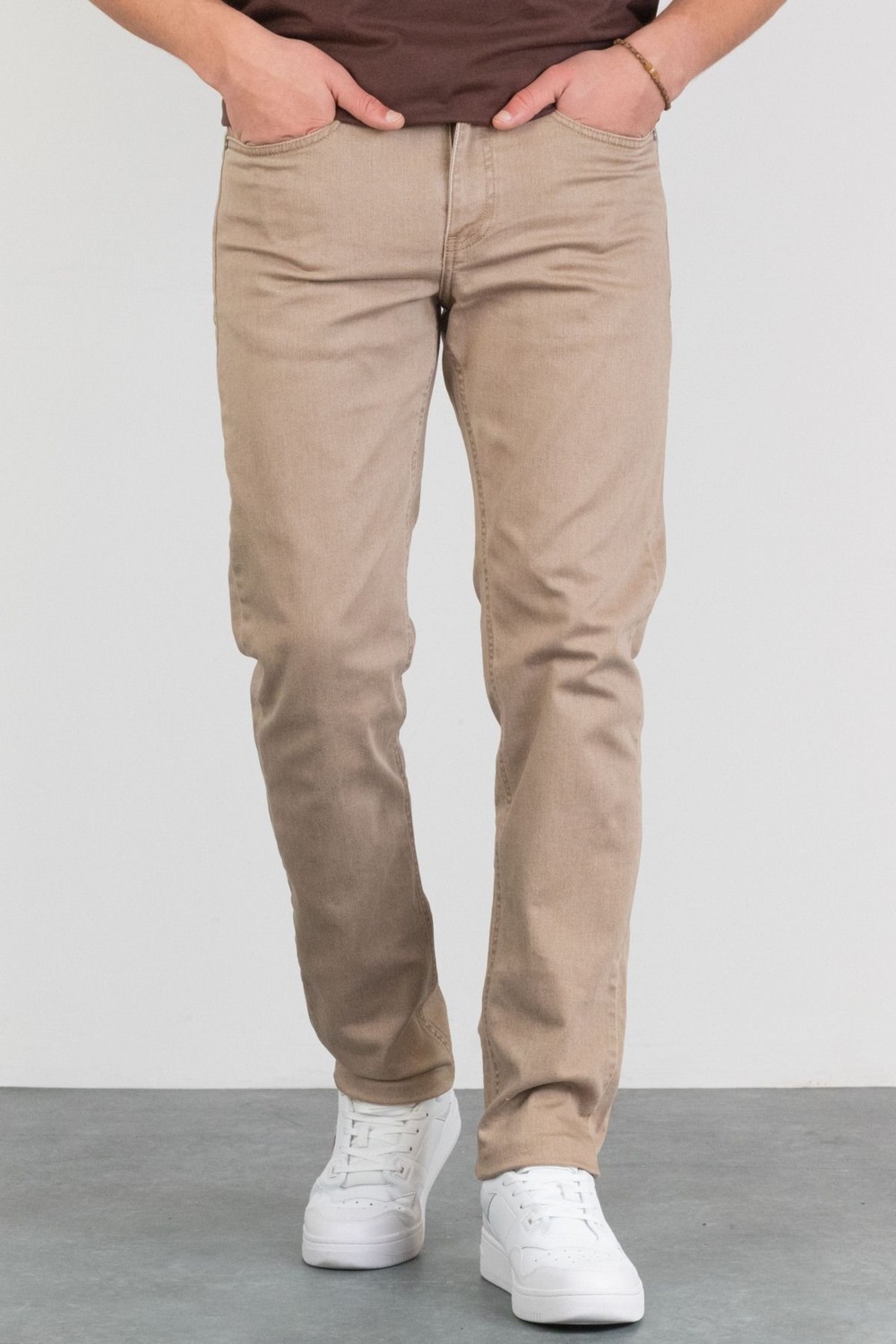 Hlt Jeans Erkek Bej Regular Fit Esnek Likralı Denim Jeans Kot Pantolon Hlthe001933 - Regular Bej görsel 4