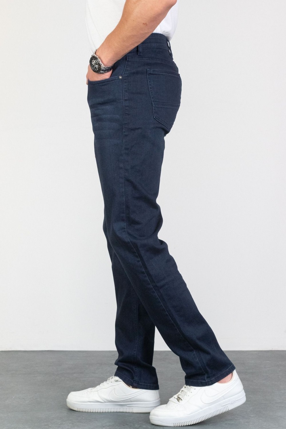 Hlt Jeans Erkek Lacivert Regular Fit Rahat Kesim Esnek Likralı Denim Jeans Kot Pantolon Hlthe003005 görsel 4