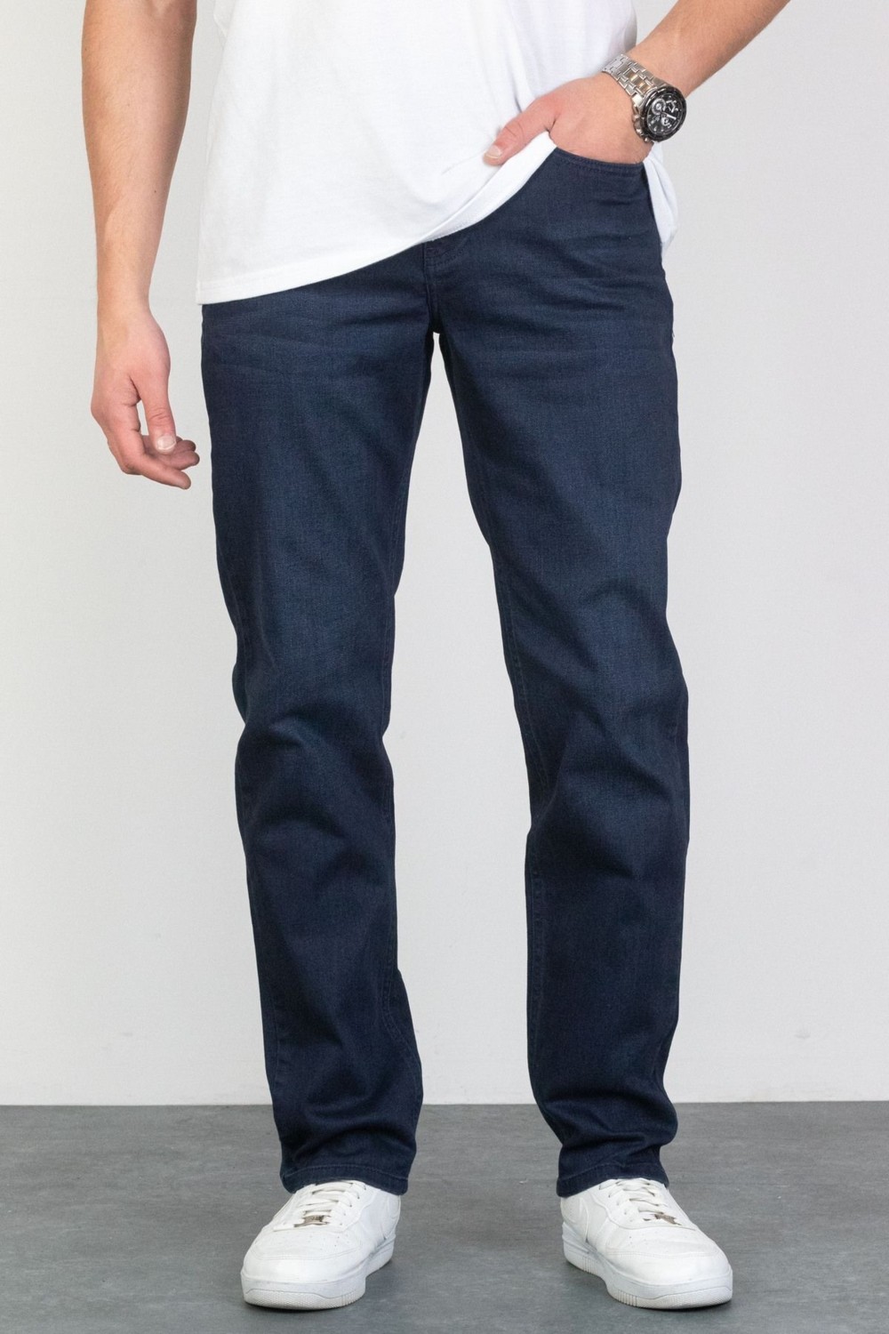 Hlt Jeans Erkek Lacivert Regular Fit Rahat Kesim Esnek Likralı Denim Jeans Kot Pantolon Hlthe003005 görsel 5