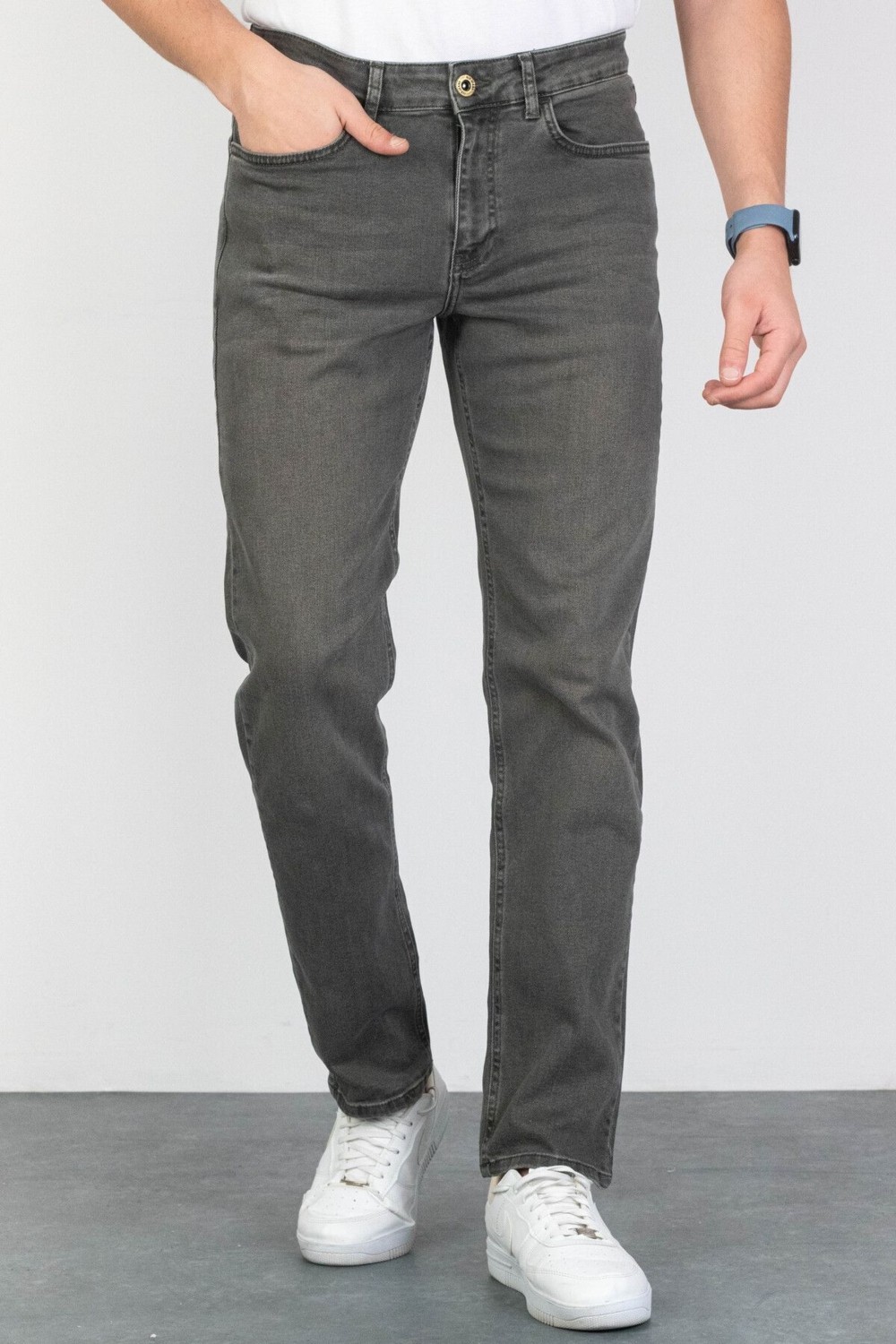 Hlt Jeans Erkek Kahverengi Regular Fit Rahat Kesim Esnek Likralı Denim Jeans Kot Pantolon HLTHE001979