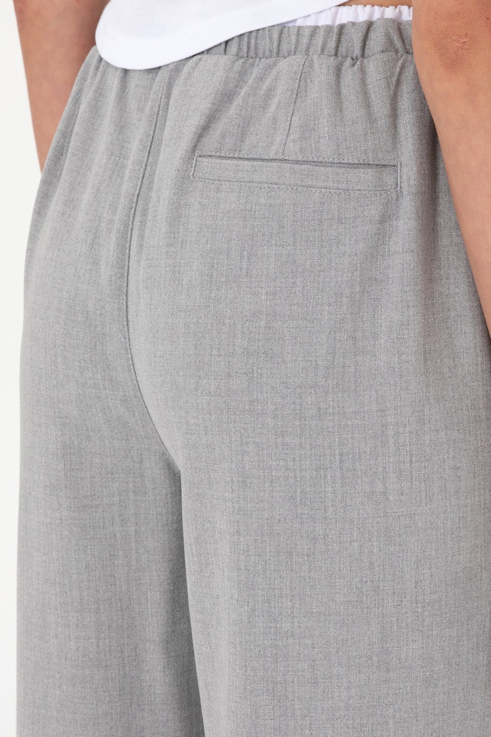 U.S. Polo Assn. Kadın Siyah Bel Detaylı Loose Fit Kanvas Pantolon 50309118-VR046 görsel 6