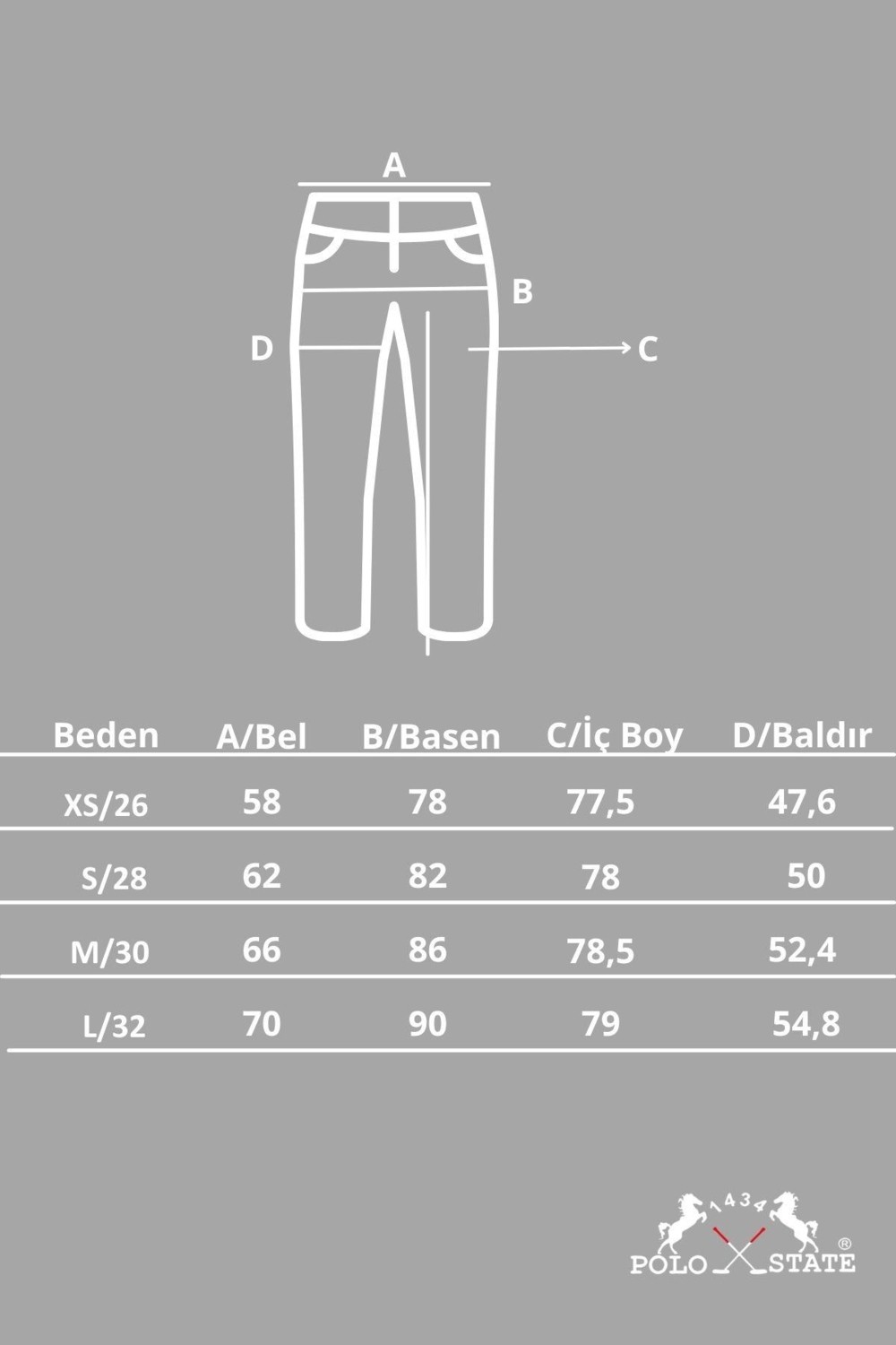Polo State Kadın Ispanyol Paça Yırtmaçlı Jeans Mavi görsel 4