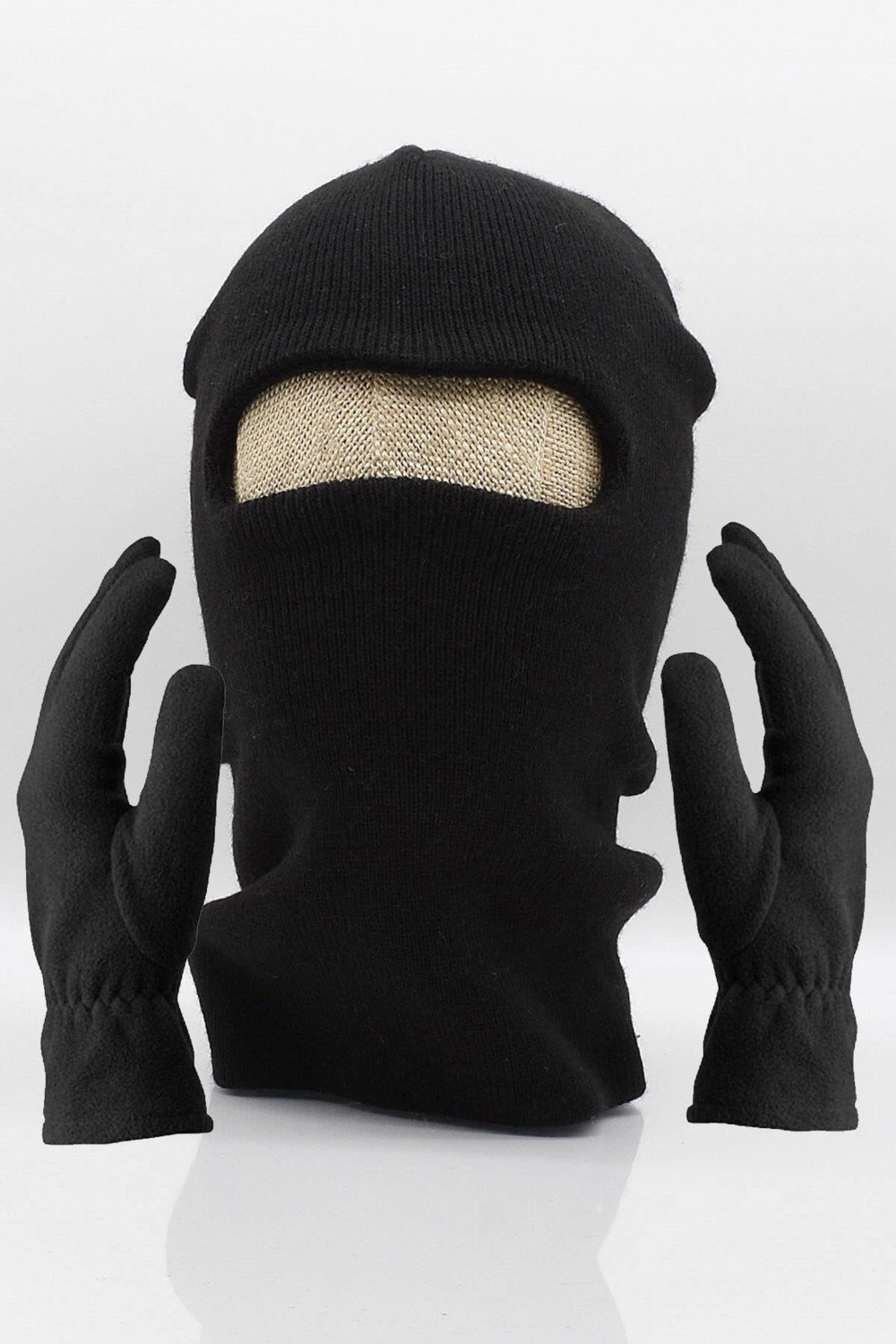 Külah Erkek Balaclava Kayak Kar Maskesi Bere Boyunluk Polar Eldiven Set görsel 2