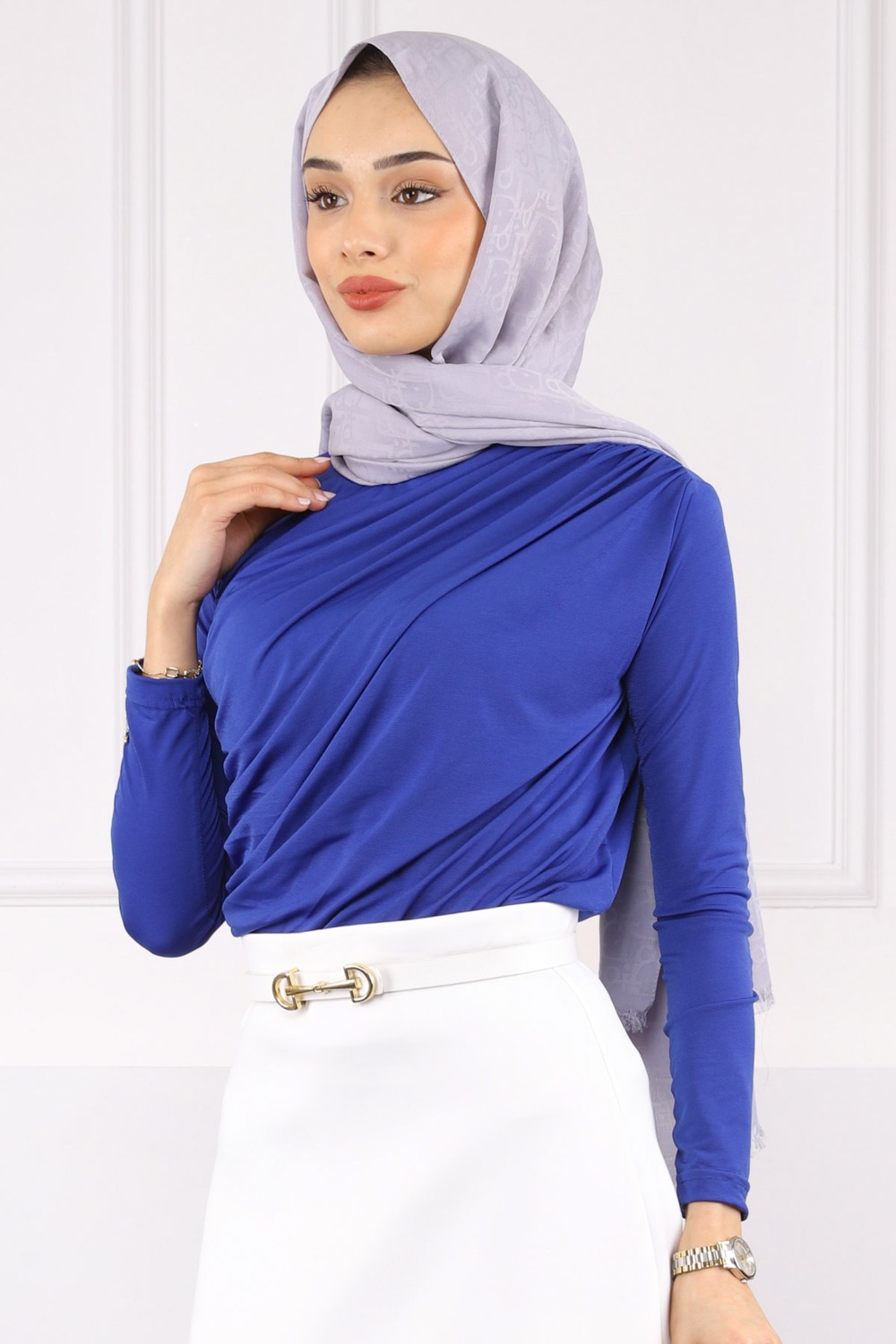 İmaj Butik Fuşya Önü Drapeli Sandy Bluz görsel 7