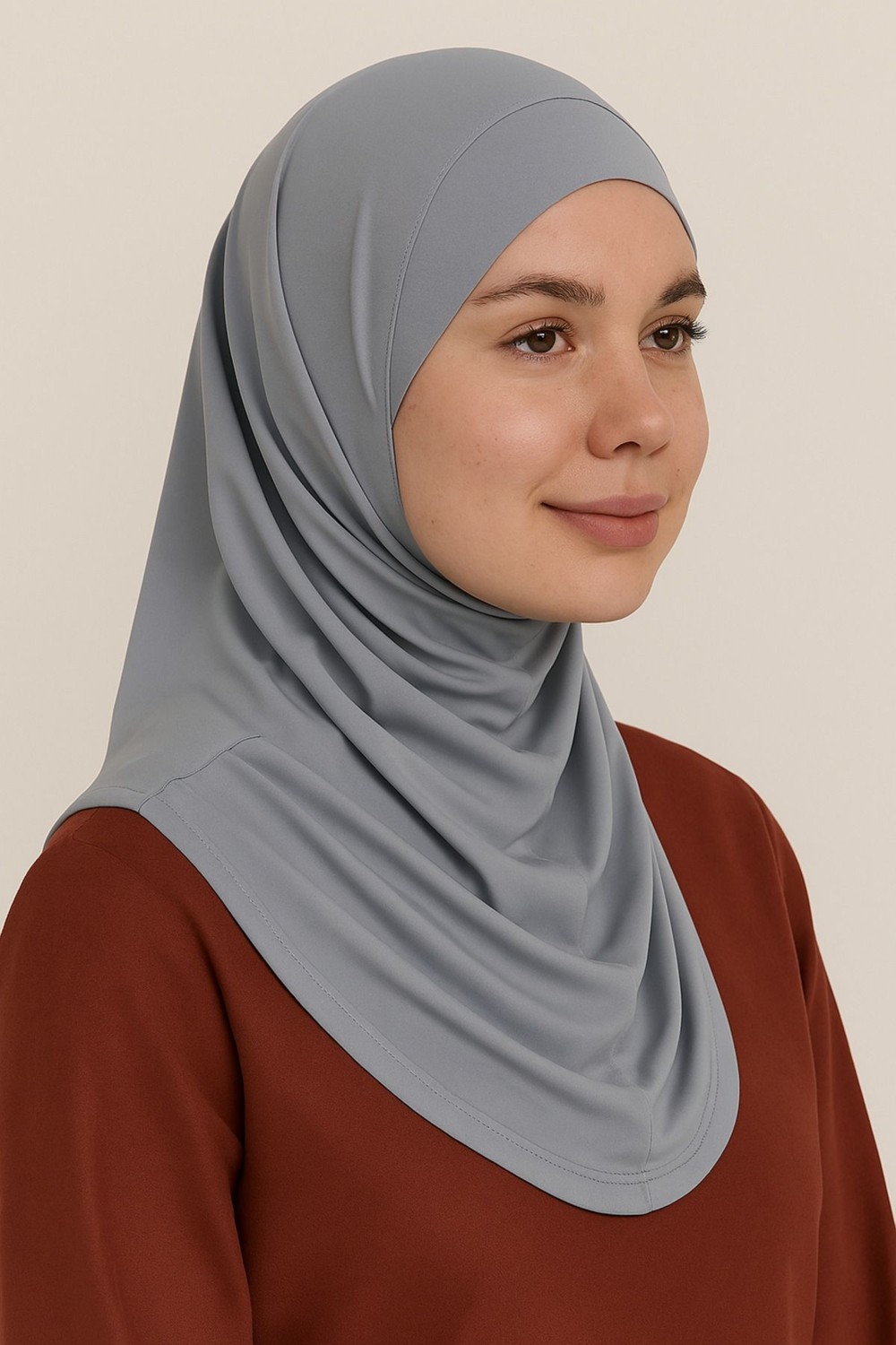Mim Eşarp ve Şal Pileli Tesettür Hijab Hazır Eşarp