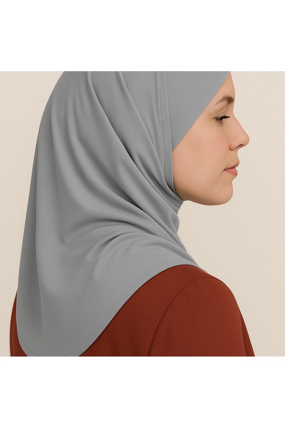 Mim Eşarp ve Şal Pileli Tesettür Hijab Hazır Eşarp görsel 2