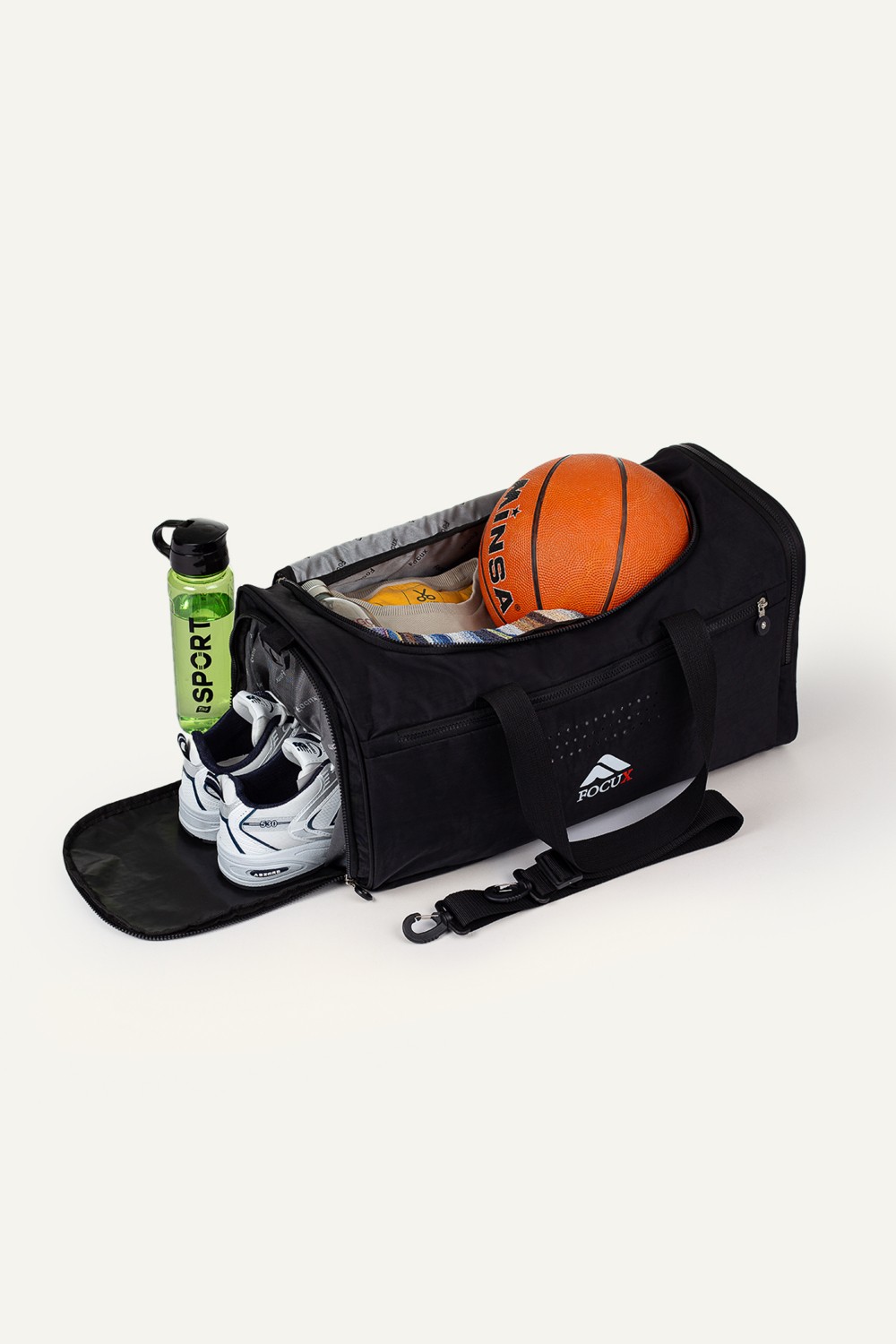 Focux Nil-08 Spor Çantası Seyahat Çantası El Valizi Gym Spor Salonu Ayakkabı Bölmeli