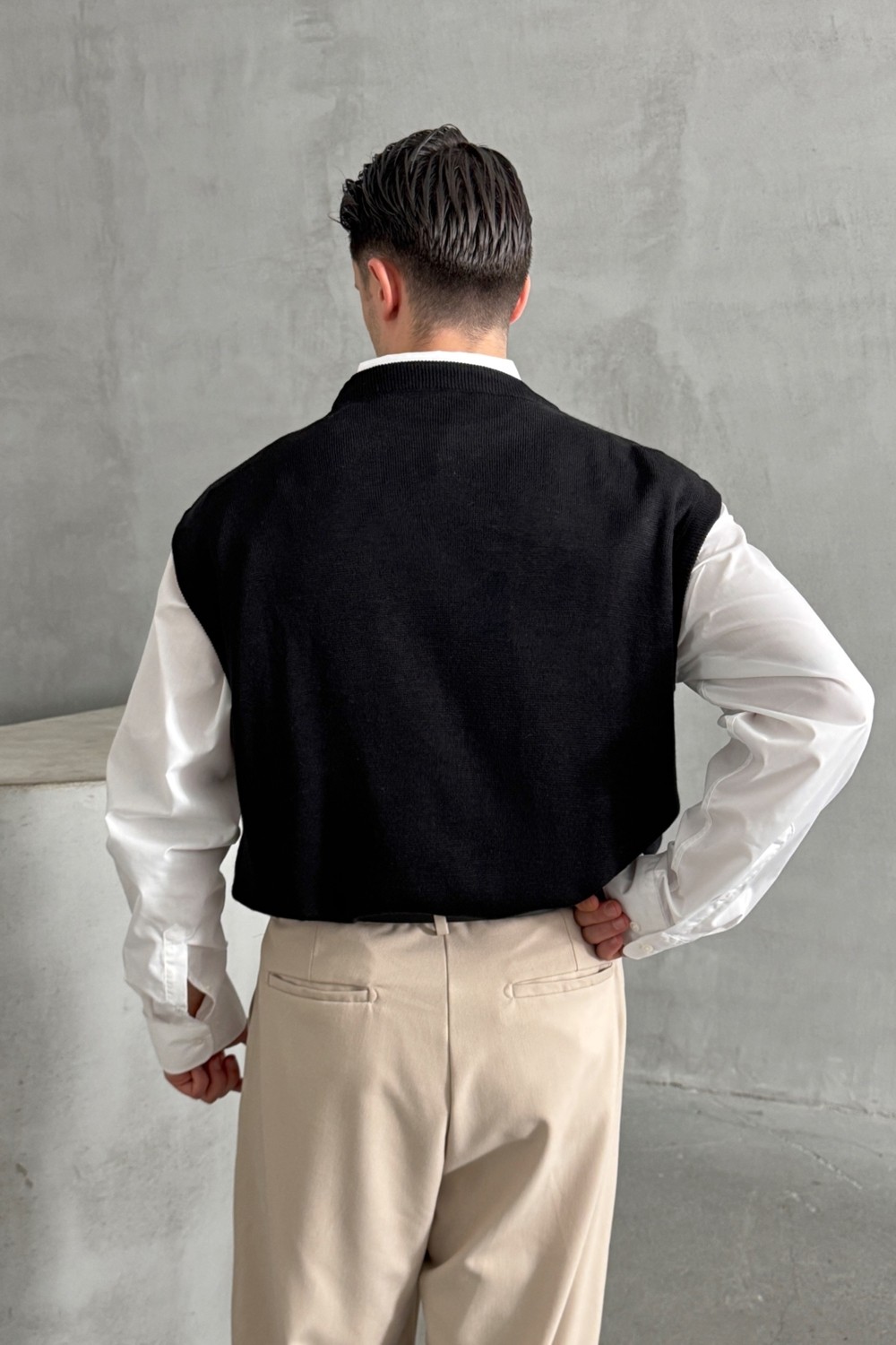 HYMAN Erkek Bisiklet Yaka Oversize Süveter görsel 6