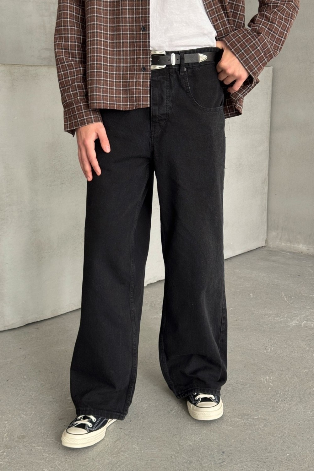 HYMAN Erkek Ekstra Baggy Jean Pantolon