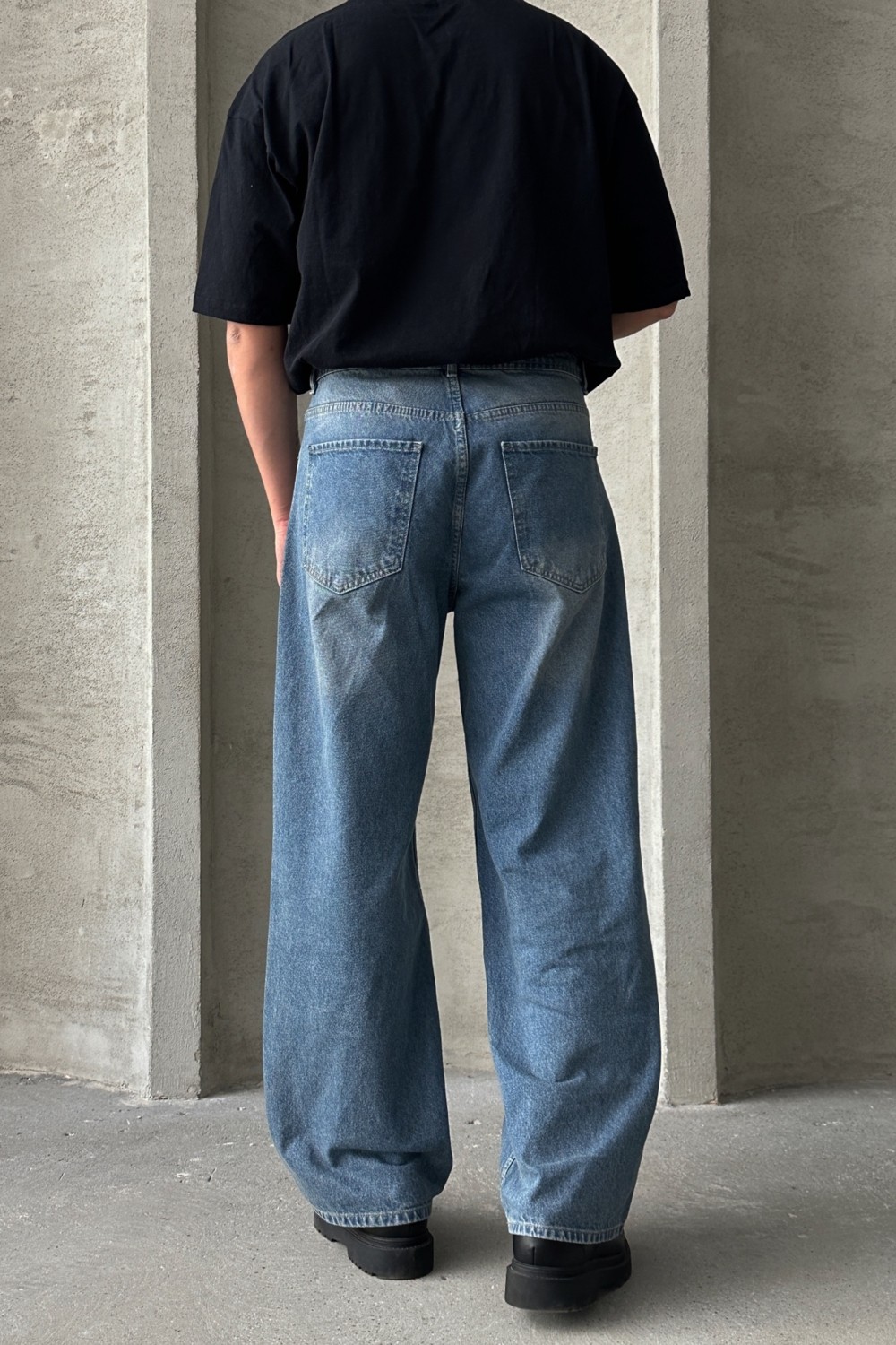 HYMAN Erkek Ekstra Baggy Jean Pantolon görsel 5