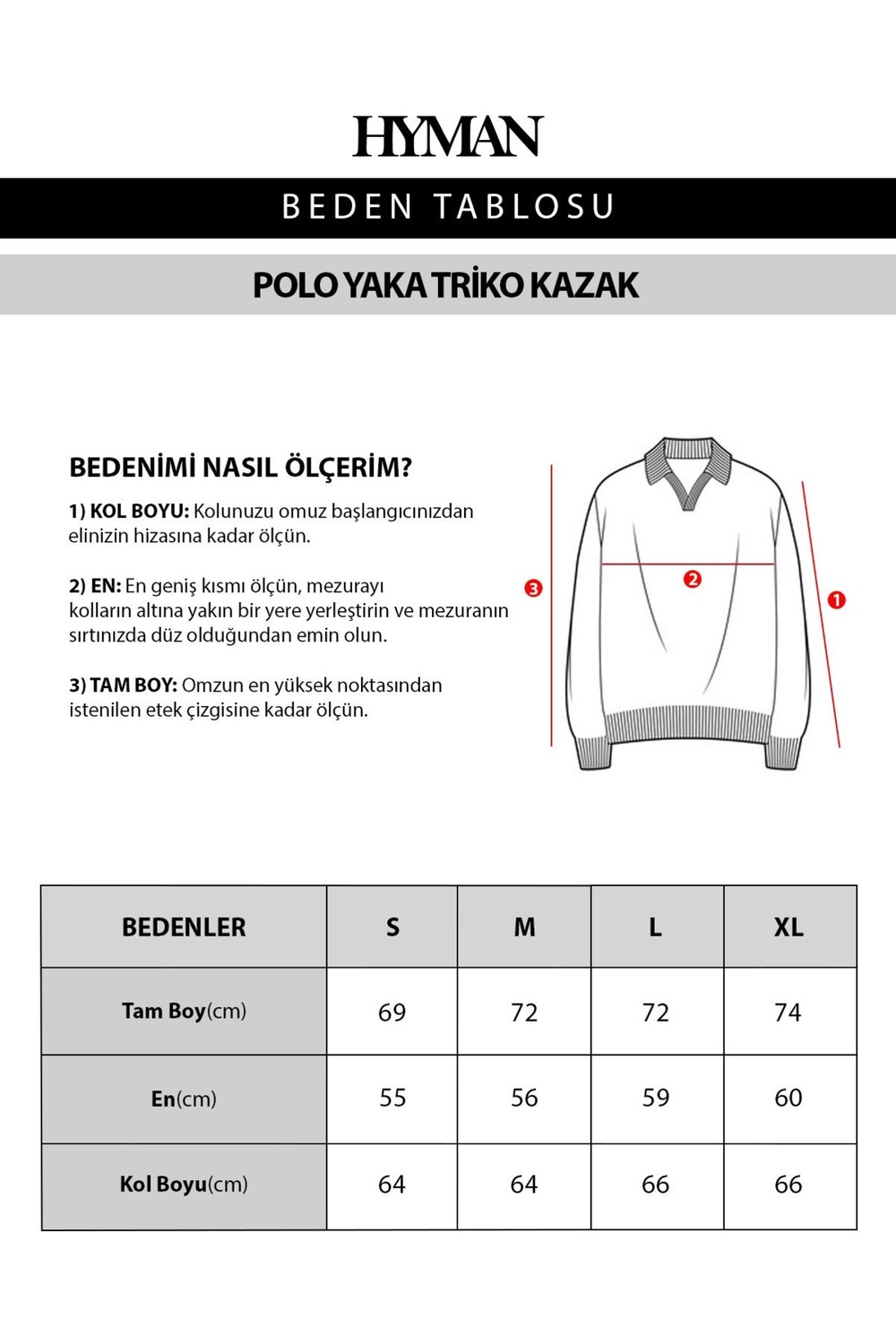 HYMAN Erkek Polo Yaka Fitilli Oversize Triko Kazak görsel 5