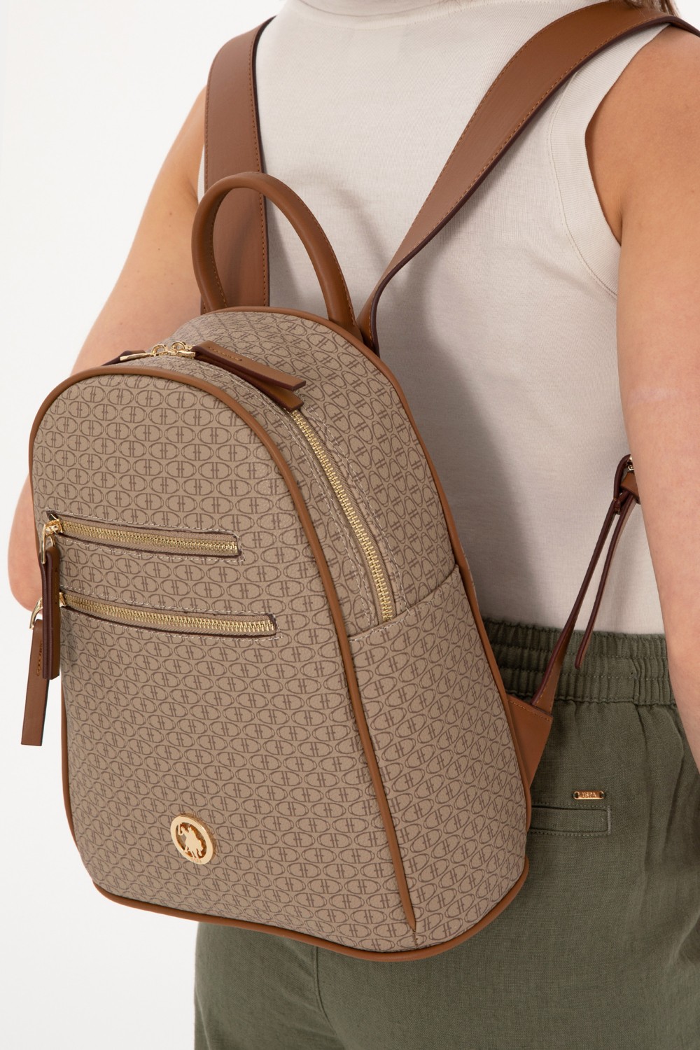 U.S. Polo Assn. Kadın Bej Sırt Çantası 50293701-VR011 görsel 2