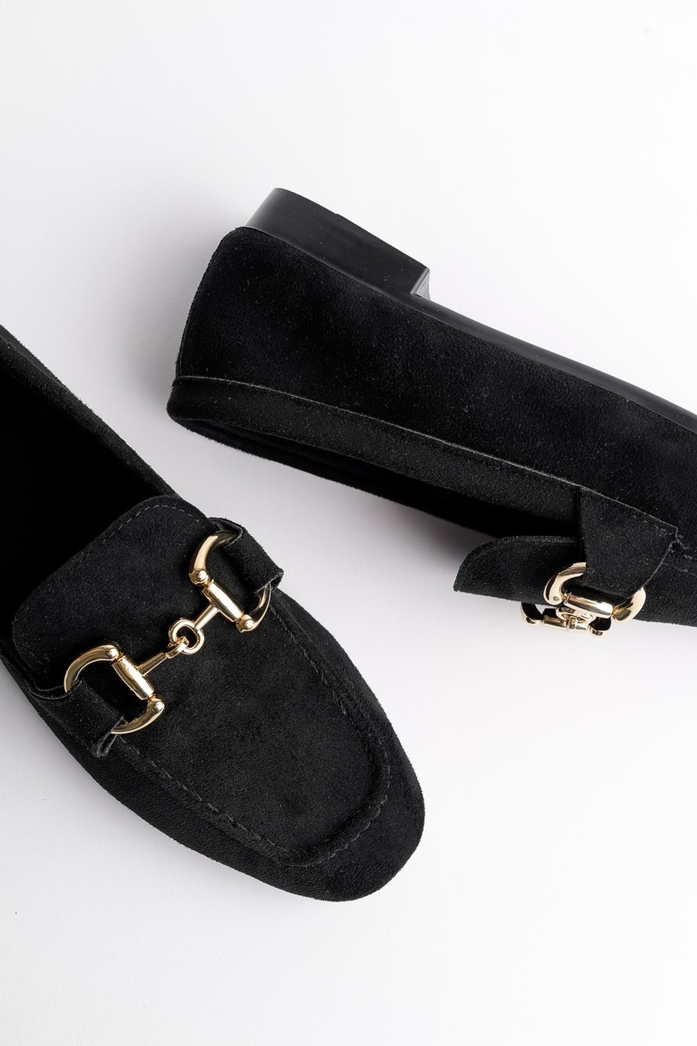 Muggo Mona Garantili Metal Tokalı Deri Kadın Loafer Günlük Ayakkabı görsel 2