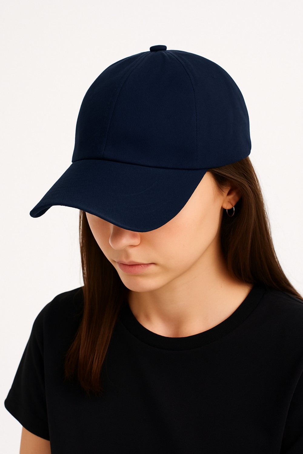 SF Collection Lacivert Spor Ayarlanabilir Pamuklu Cap Şapka görsel 2
