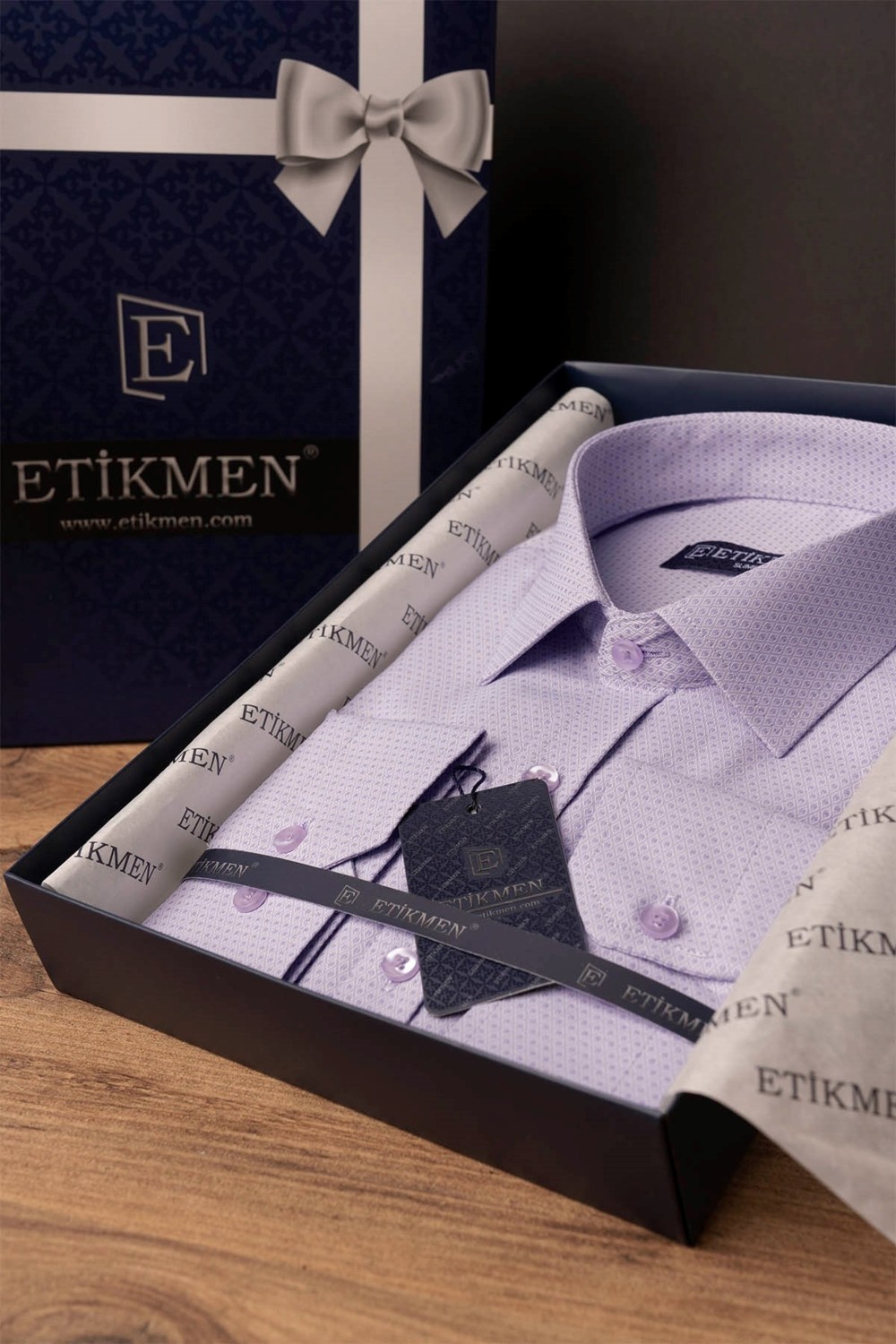 Etikmen Siyah Slimfit Erkek Gömlek görsel 4