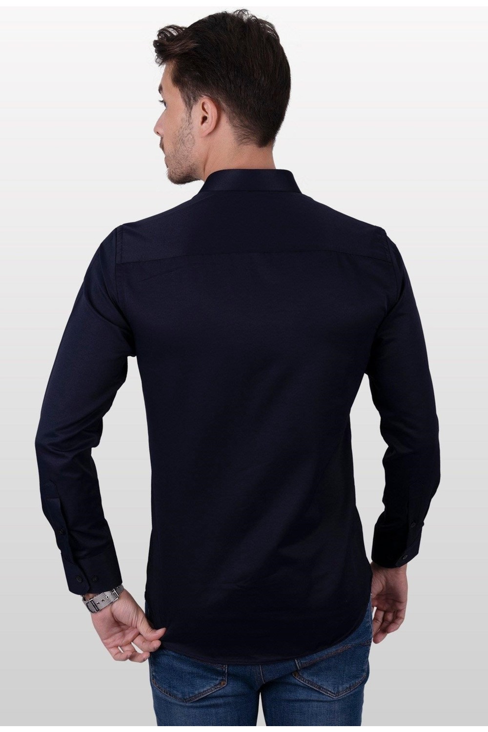Etikmen Yeşil Saten Slimfit Erkek Gömlek görsel 8