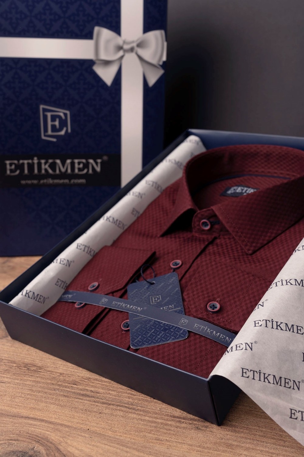 Etikmen Kaktüs Yeşili Kahve Düğme Slimfit Erkek Gömlek görsel 4