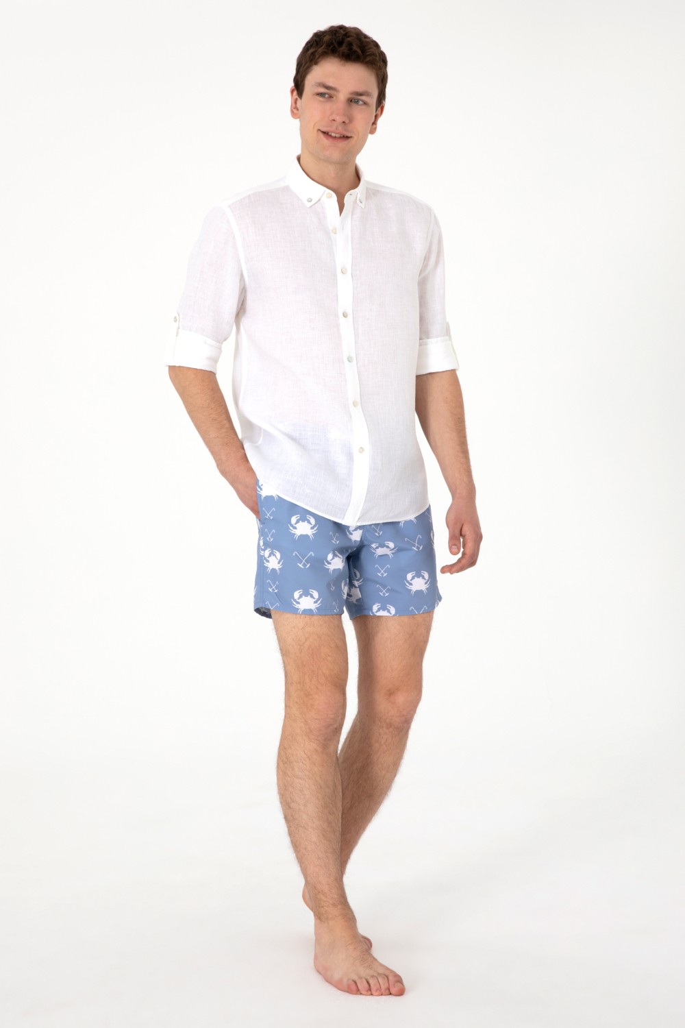U.S. Polo Assn. Erkek Mavi Deniz Şortu 50299766-VR036