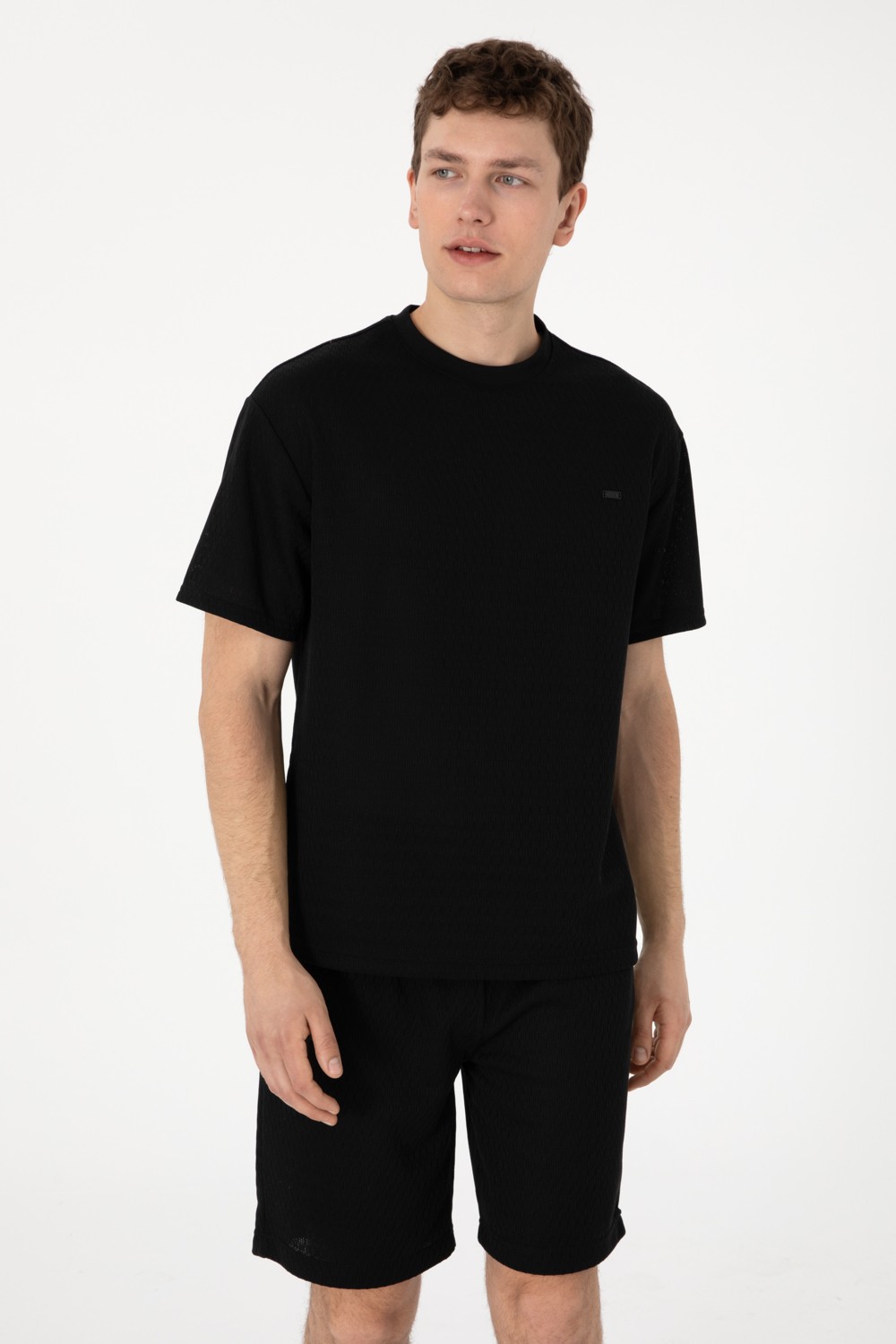 U.S. Polo Assn. Erkek Comfort Fit Bisiklet Yaka Lacivert Tişört 50308814-VR033