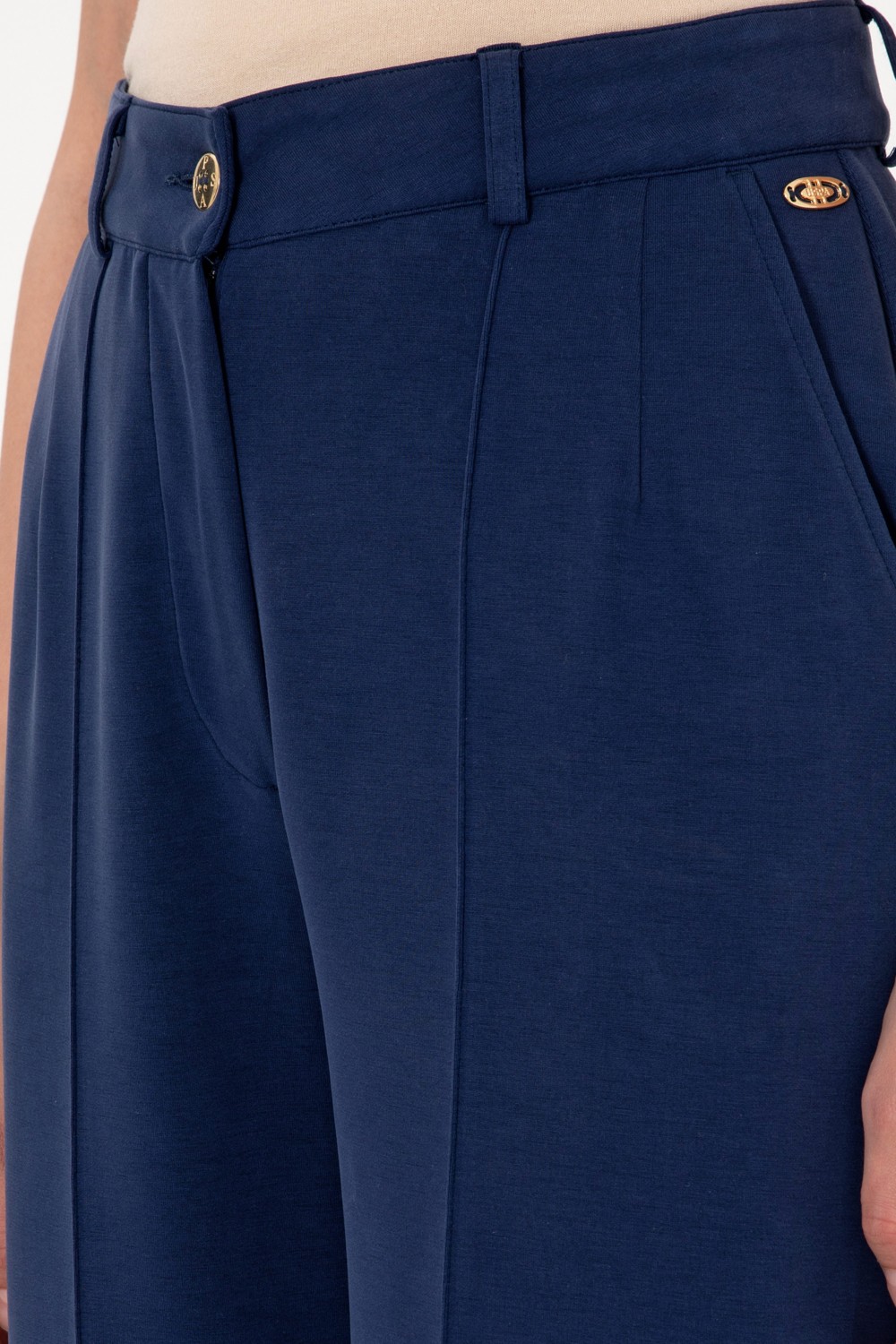U.S. Polo Assn. Kadın Lacivert Modal Karışımlı Loose Fit Örme Pantolon 50308640-VR033 görsel 5