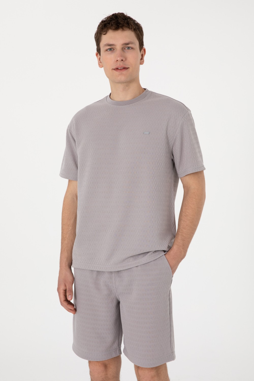 U.S. Polo Assn. Erkek Comfort Fit Bisiklet Yaka Lacivert Tişört 50308814-VR033 görsel 3